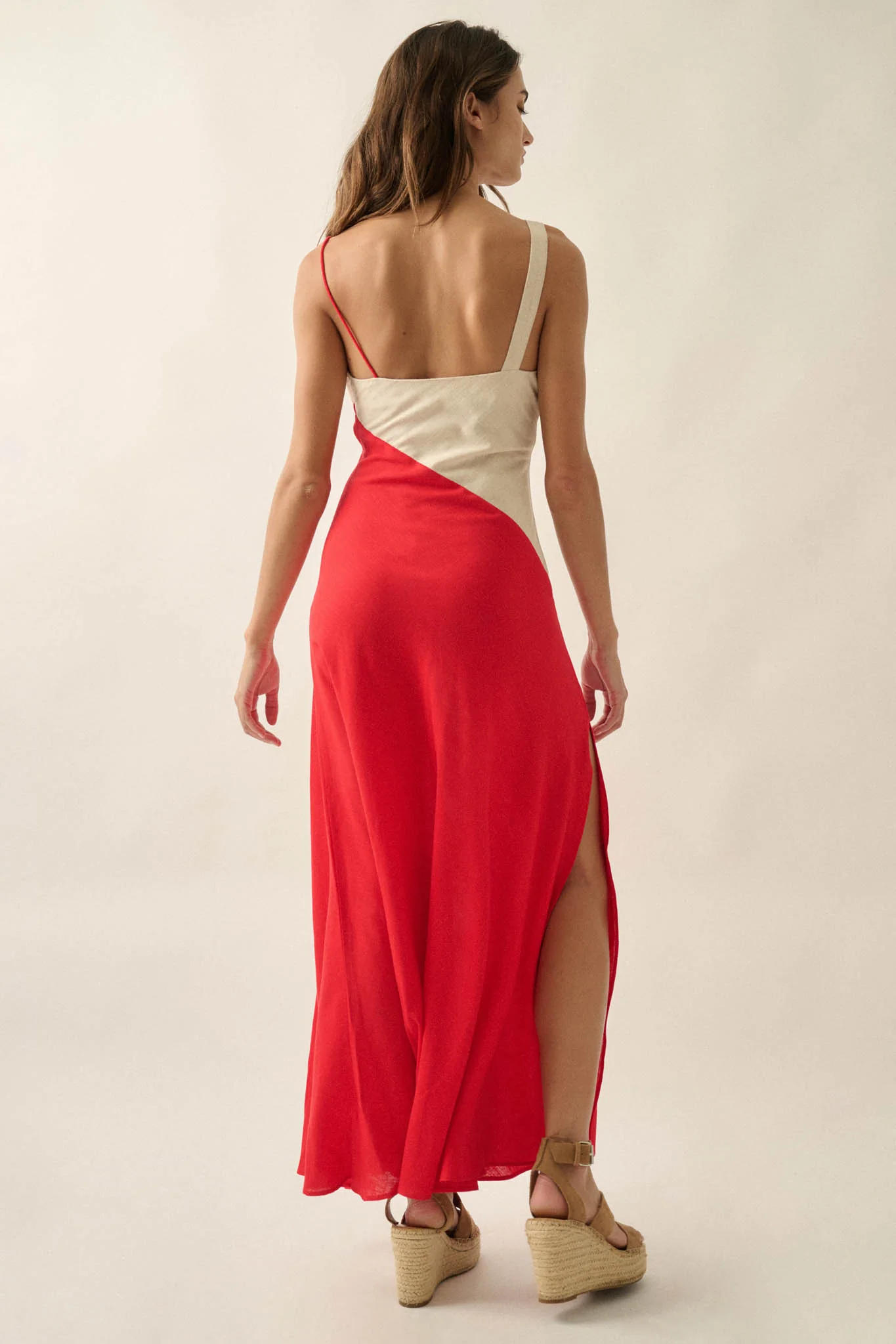 Second to None Colorblock Cowl-Neck Maxi Dress - Image 15