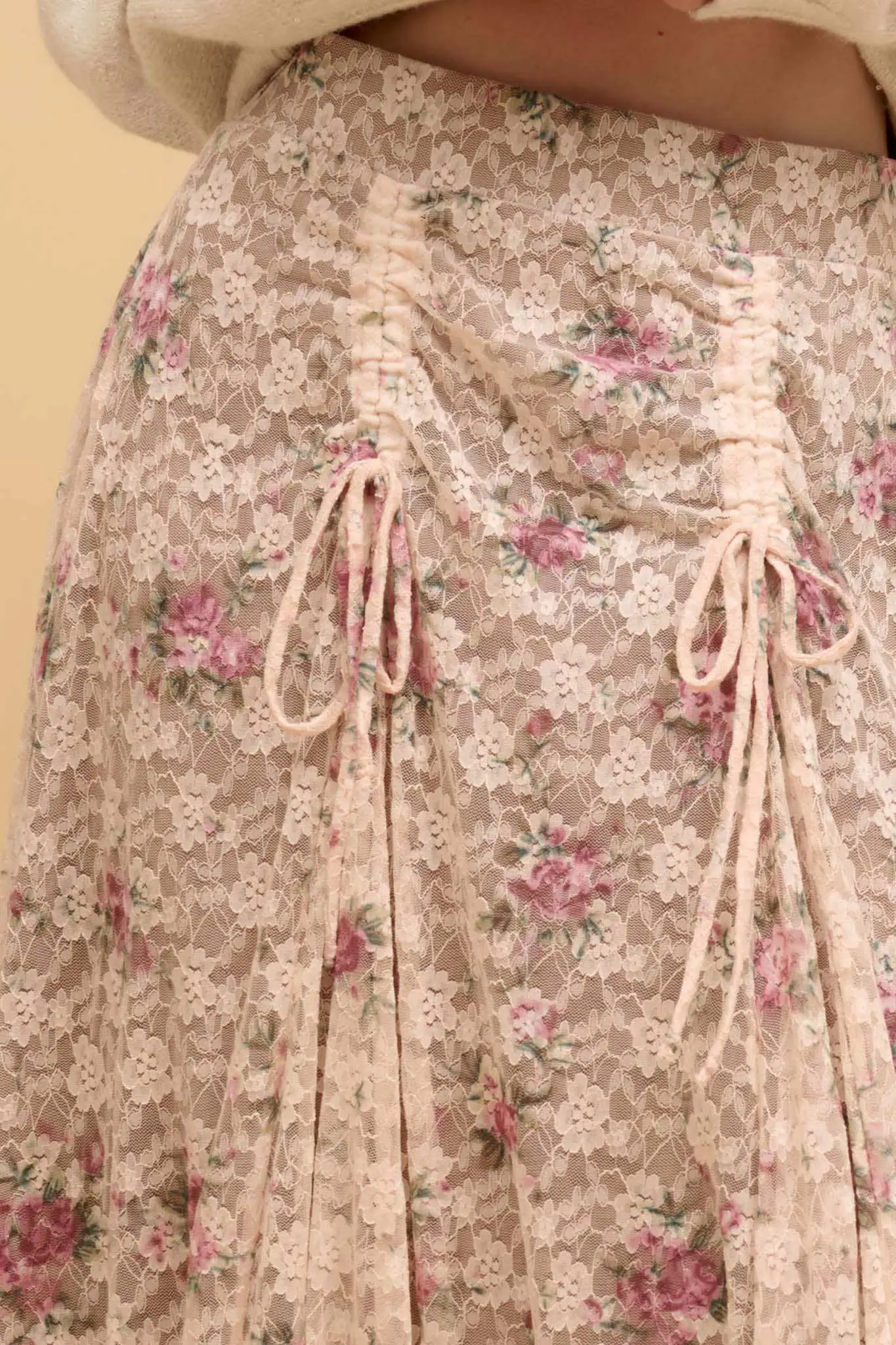 Secret Garden Floral-Print Lace Maxi Skirt - Image 3