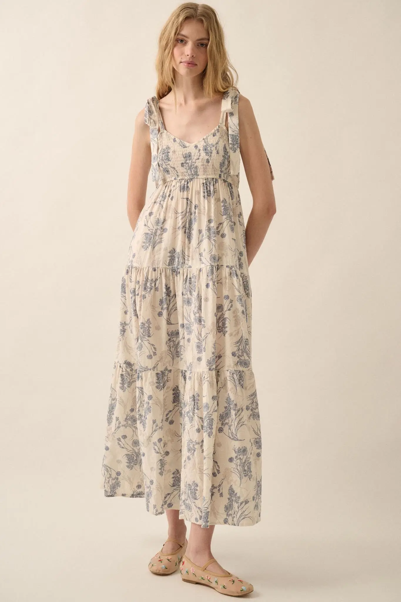 Sentimental Beauty Floral Tiered Ruffle Maxi Dress - Image 4