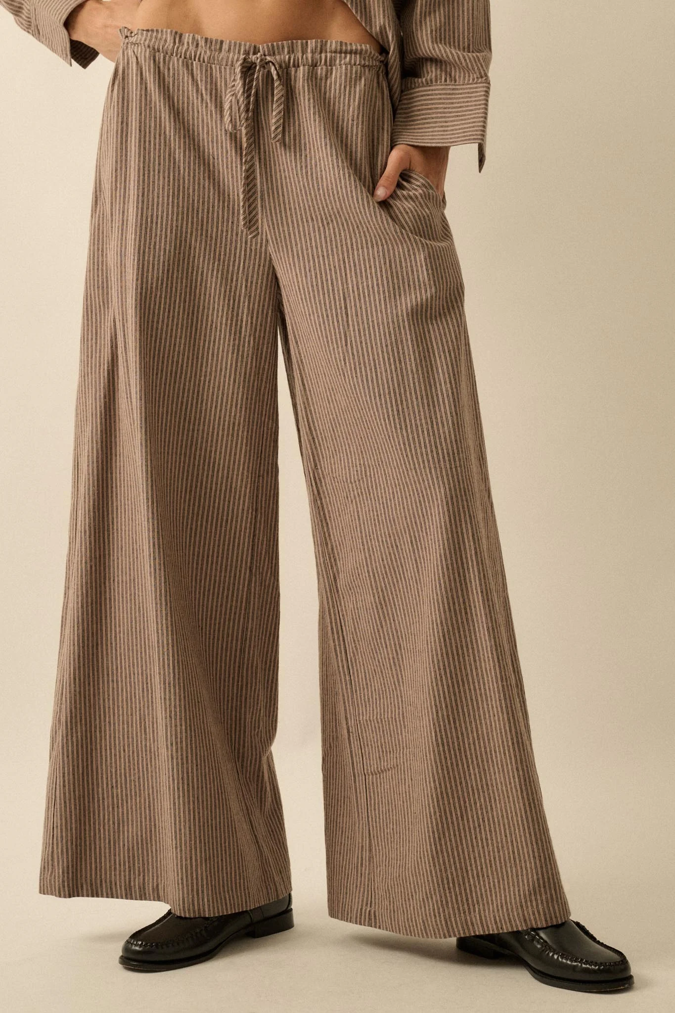 Set It Straight Double Pinstripe Wide-Leg Pants - Image 5