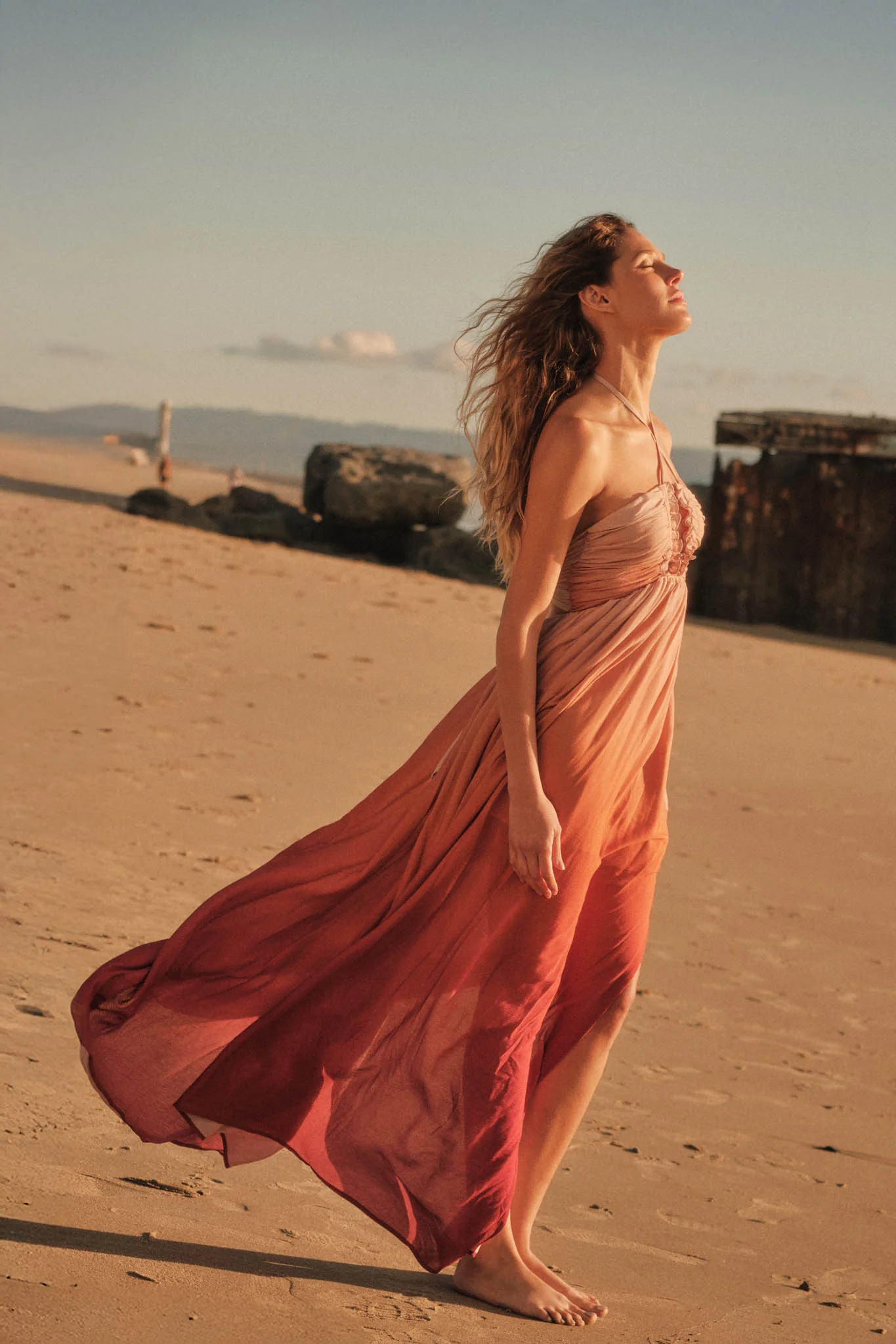 Shades of Summer Ombre Tie-Back Halter Maxi Dress - Image 12