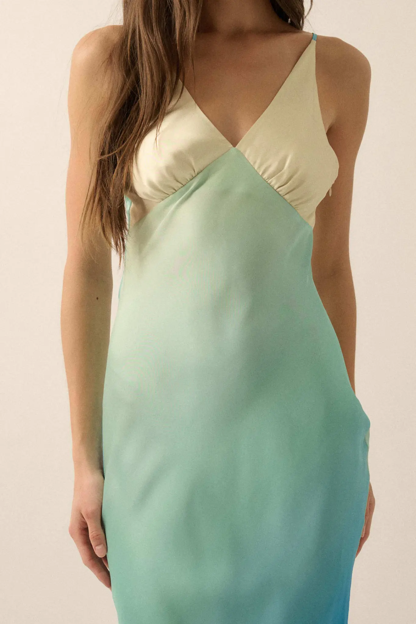 Shady Lady Ombre Satin Column Maxi Dress - Image 5