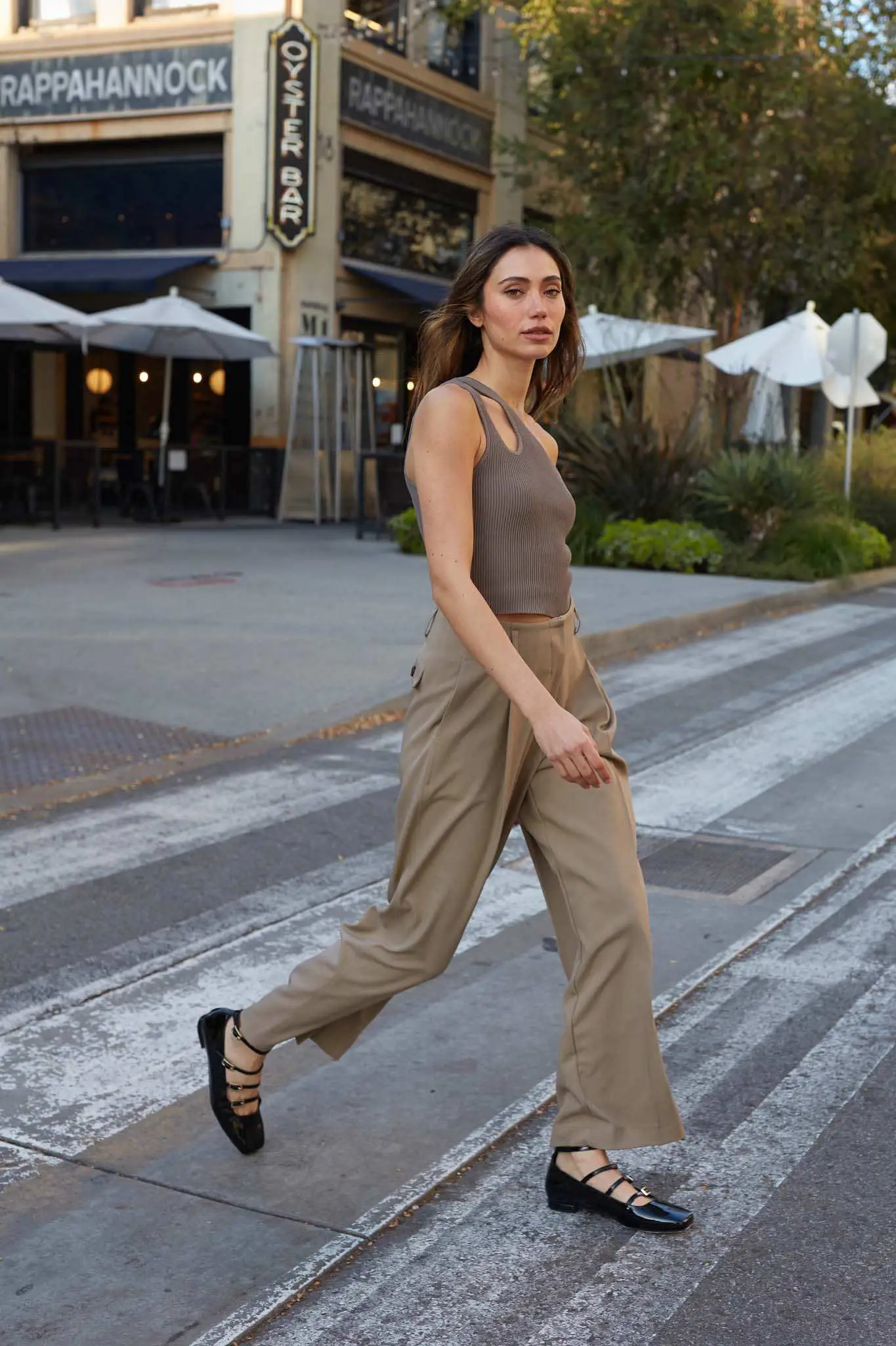 Shaper Fit Asymmetrical Cropped Cutout Tank Top - Image 2