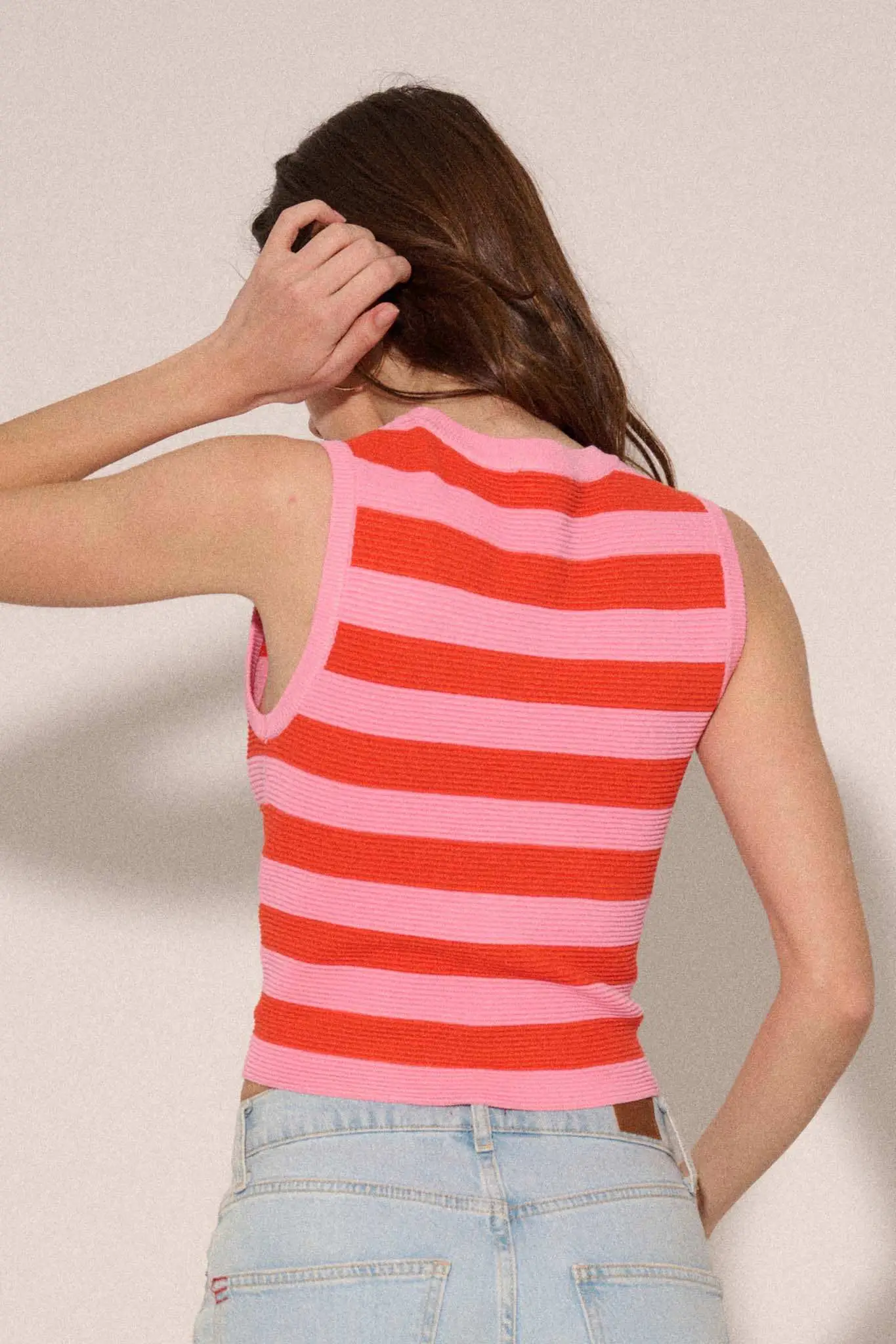 Shaper Fit Striped Rib-Knit Crewneck Tank Top - Image 24