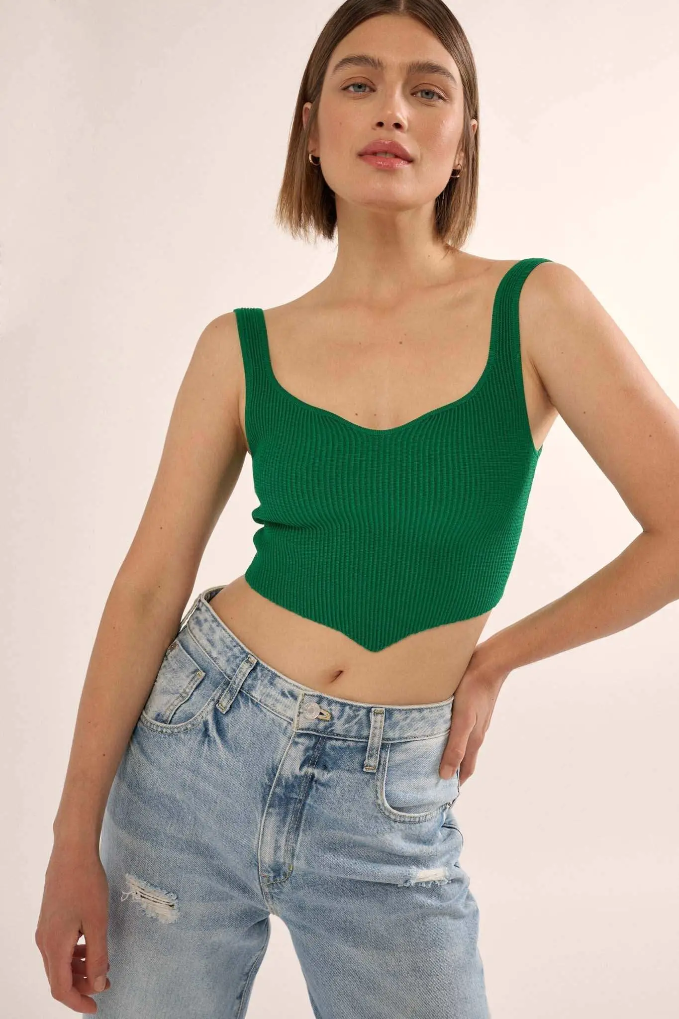 Shaper Fit Sweetheart Rib-Knit Tank Top - Image 14