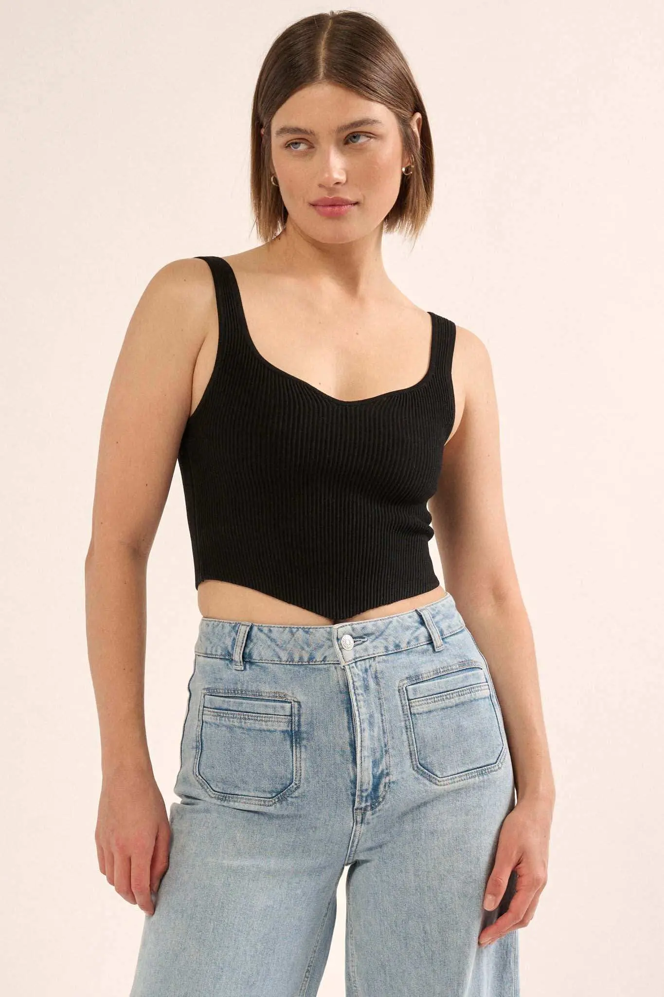 Shaper Fit Sweetheart Rib-Knit Tank Top - Image 18