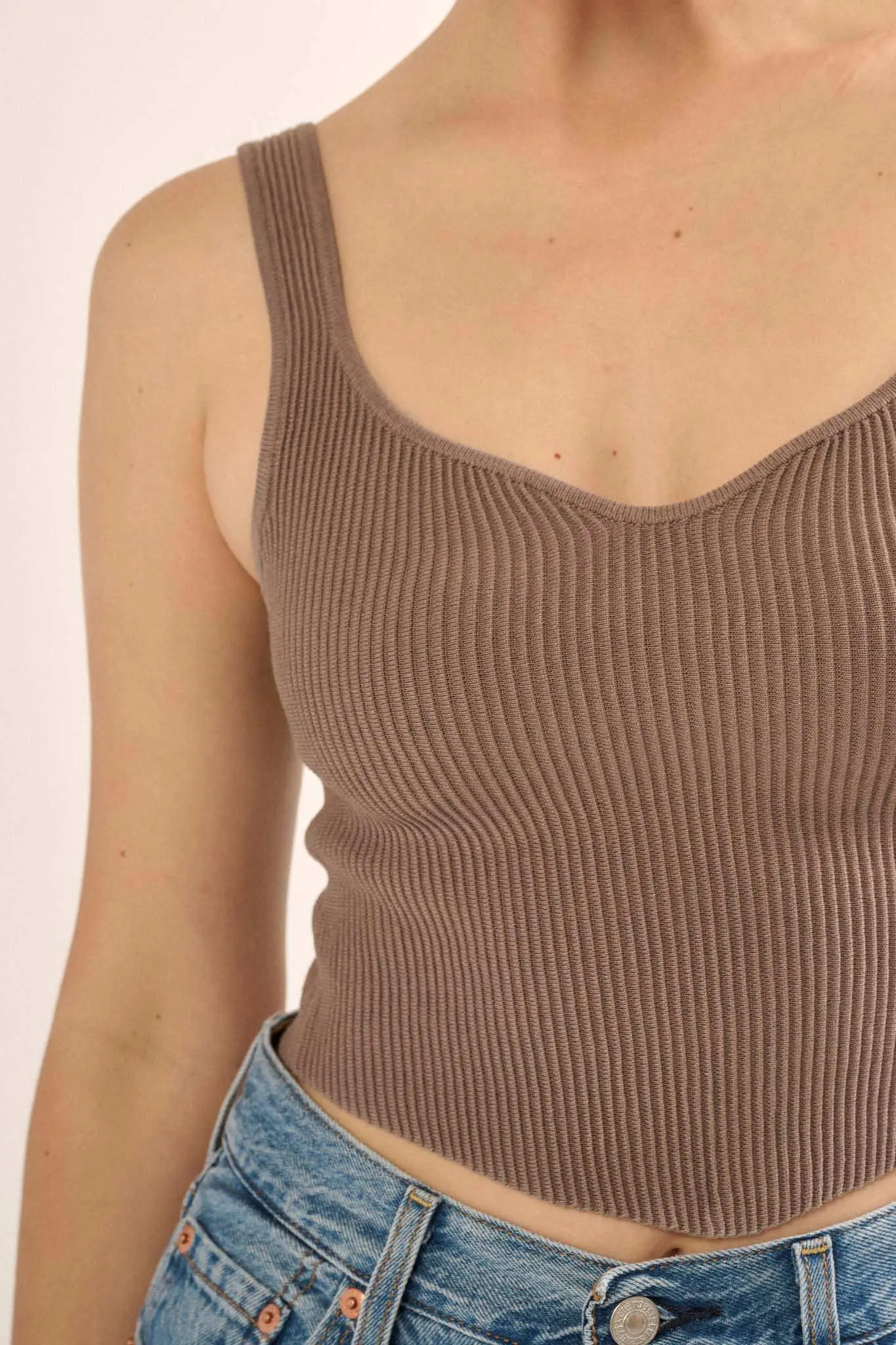 Shaper Fit Sweetheart Rib-Knit Tank Top - Image 29