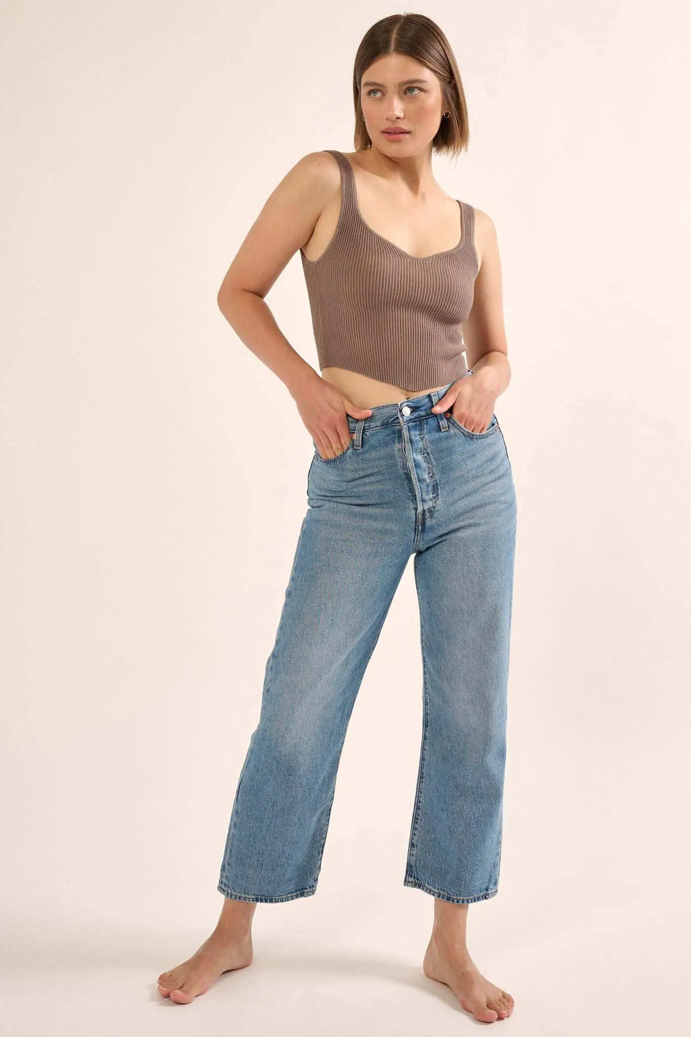 Shaper Fit Sweetheart Rib-Knit Tank Top - Image 30