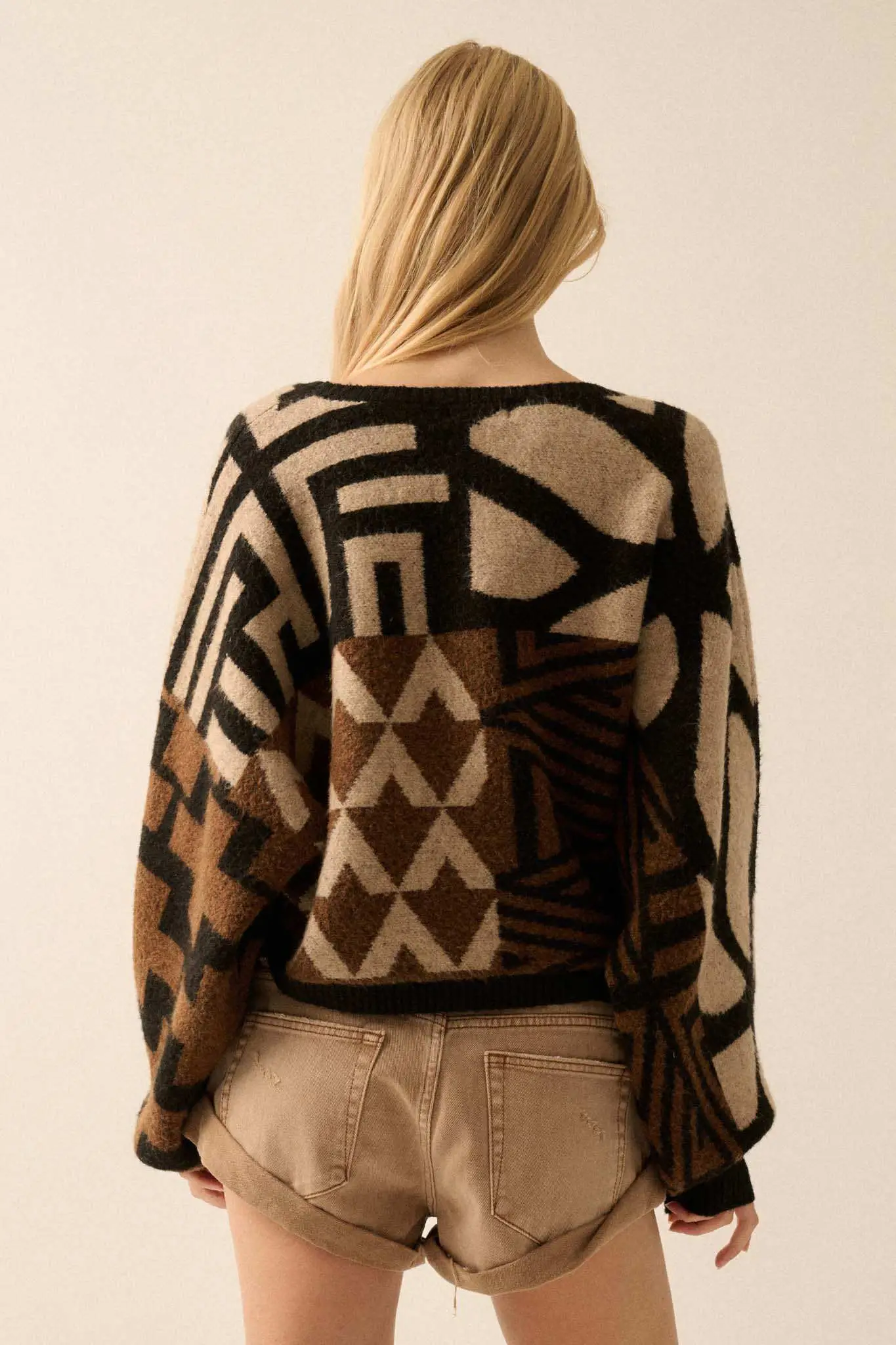 Shaping Up Multicolor Geometric Sweater - Image 12