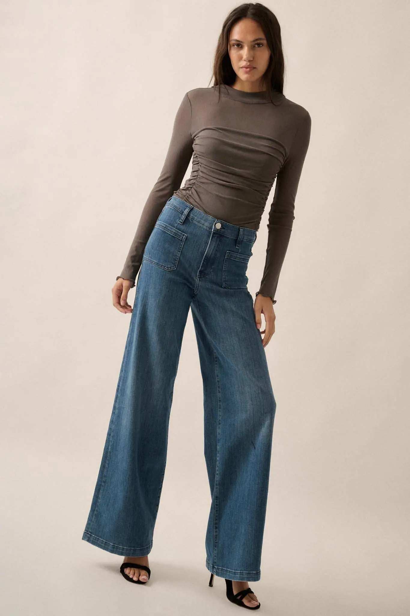 Sheer and There Layered Mesh Mock-Neck Bodysuit - Image 10