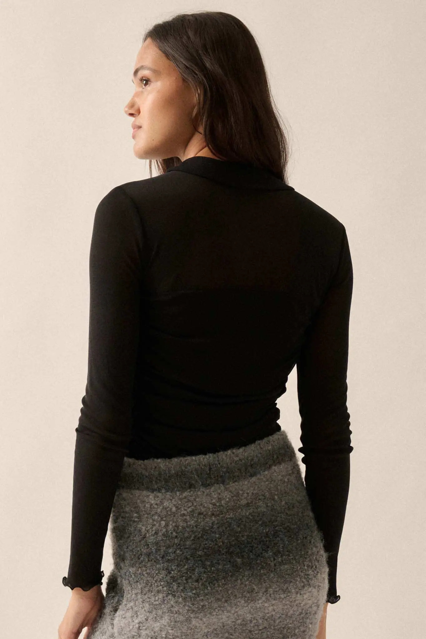 Sheer and There Layered Mesh Mock-Neck Bodysuit - Image 18