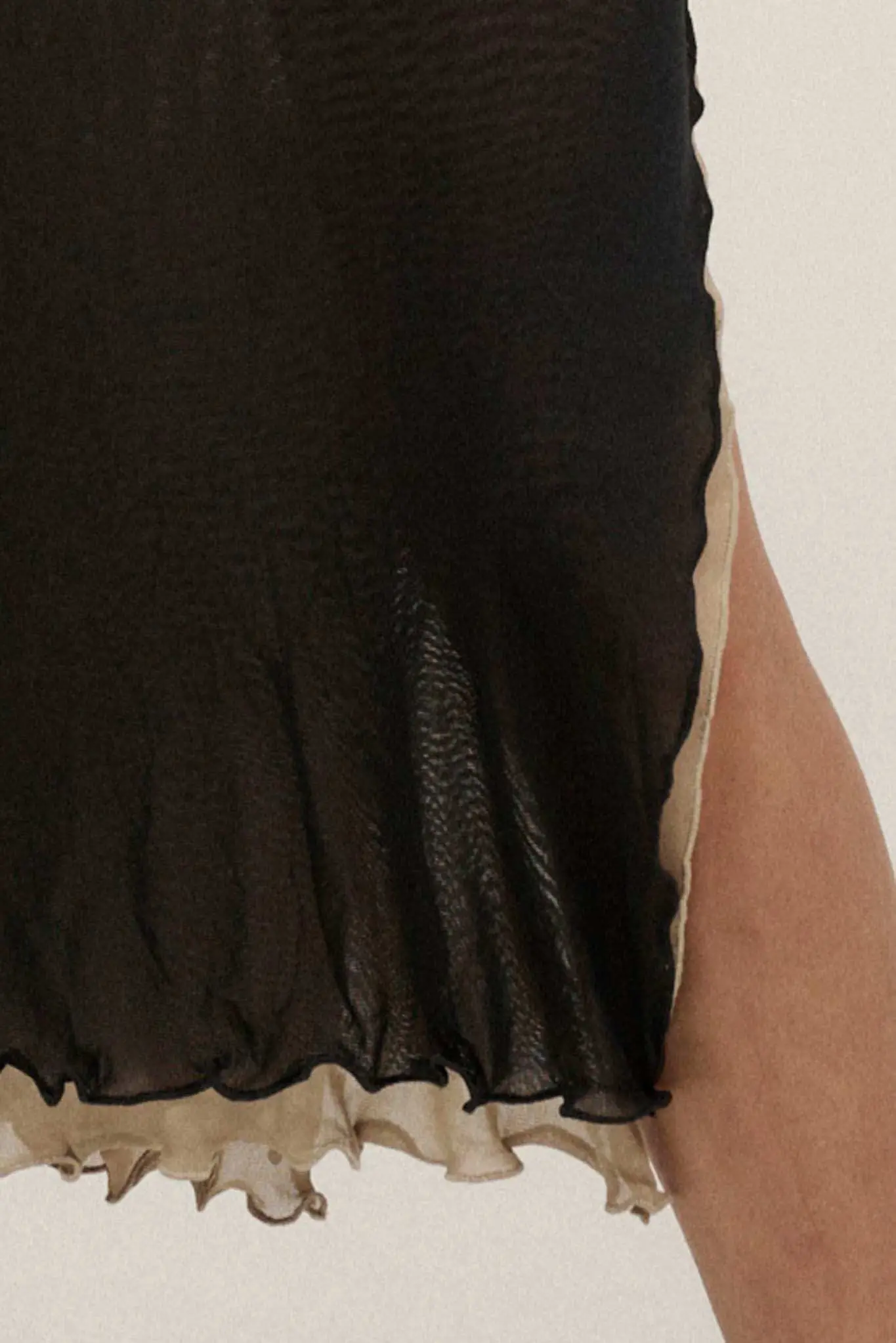 Sheer Perfection Layered Mesh Midi Pencil Skirt - Image 2