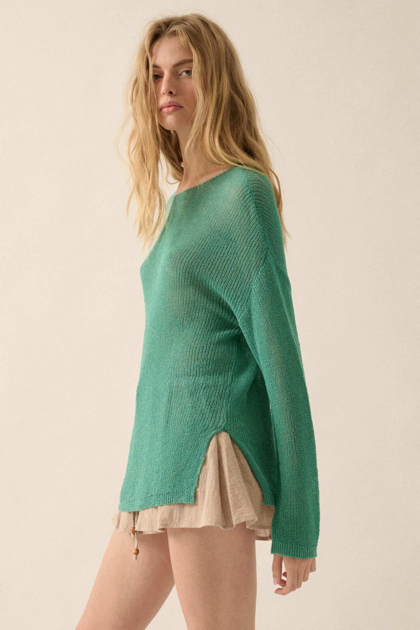 Sheer We Go Lightweight Knit Loose-Fit Sweater - Image 32