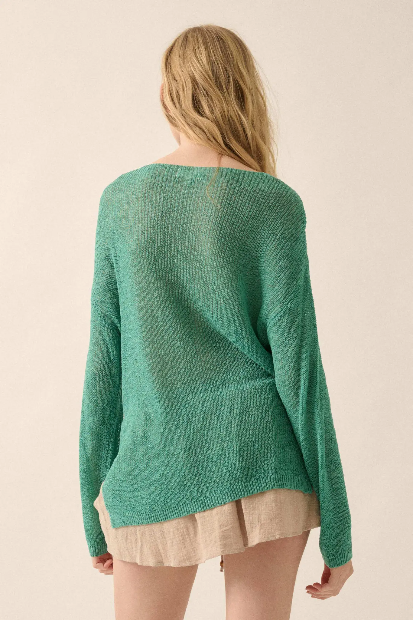 Sheer We Go Lightweight Knit Loose-Fit Sweater - Image 33