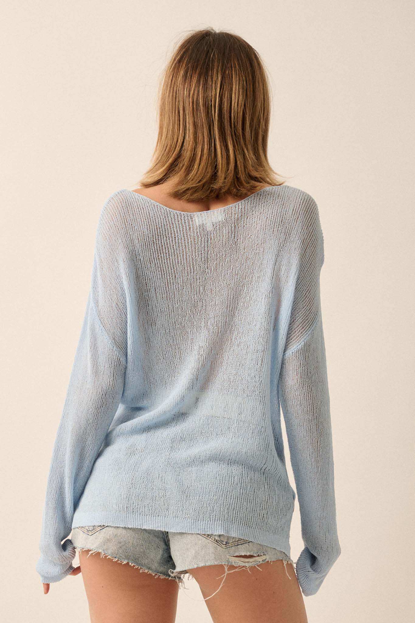 Sheer We Go Lightweight Knit Loose-Fit Sweater - Image 39