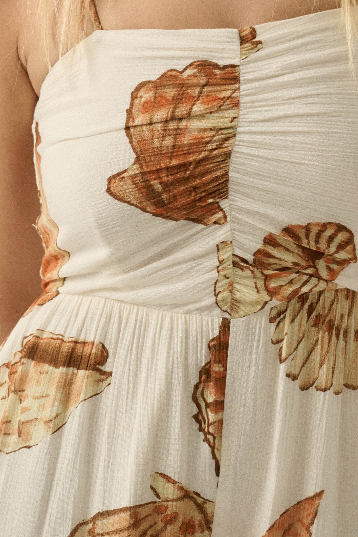 Shell Game Shell-Print Wide-Leg Ruffle Jumpsuit - Image 4