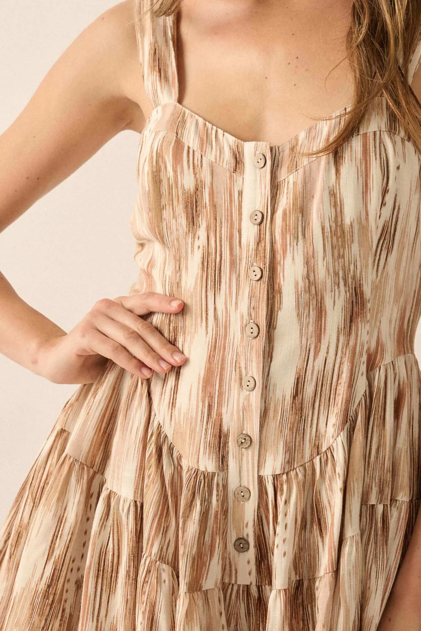 Shifting Sands Abstract-Print Tiered Ruffle Romper - Image 4