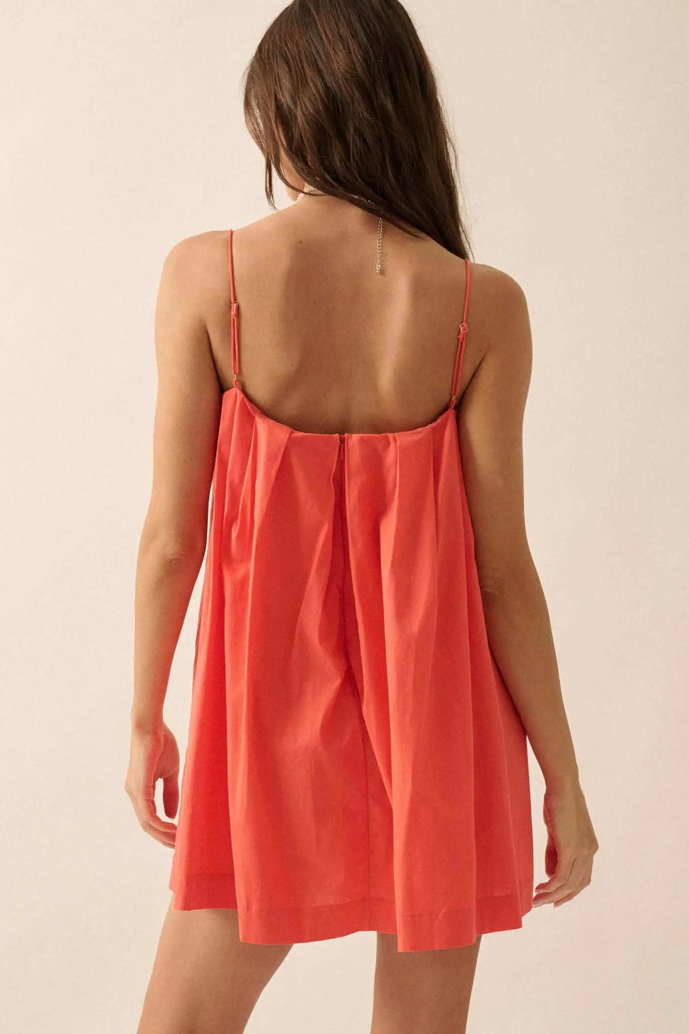 Shirt Story Pleated Button-Front Cami Mini Dress - Image 12