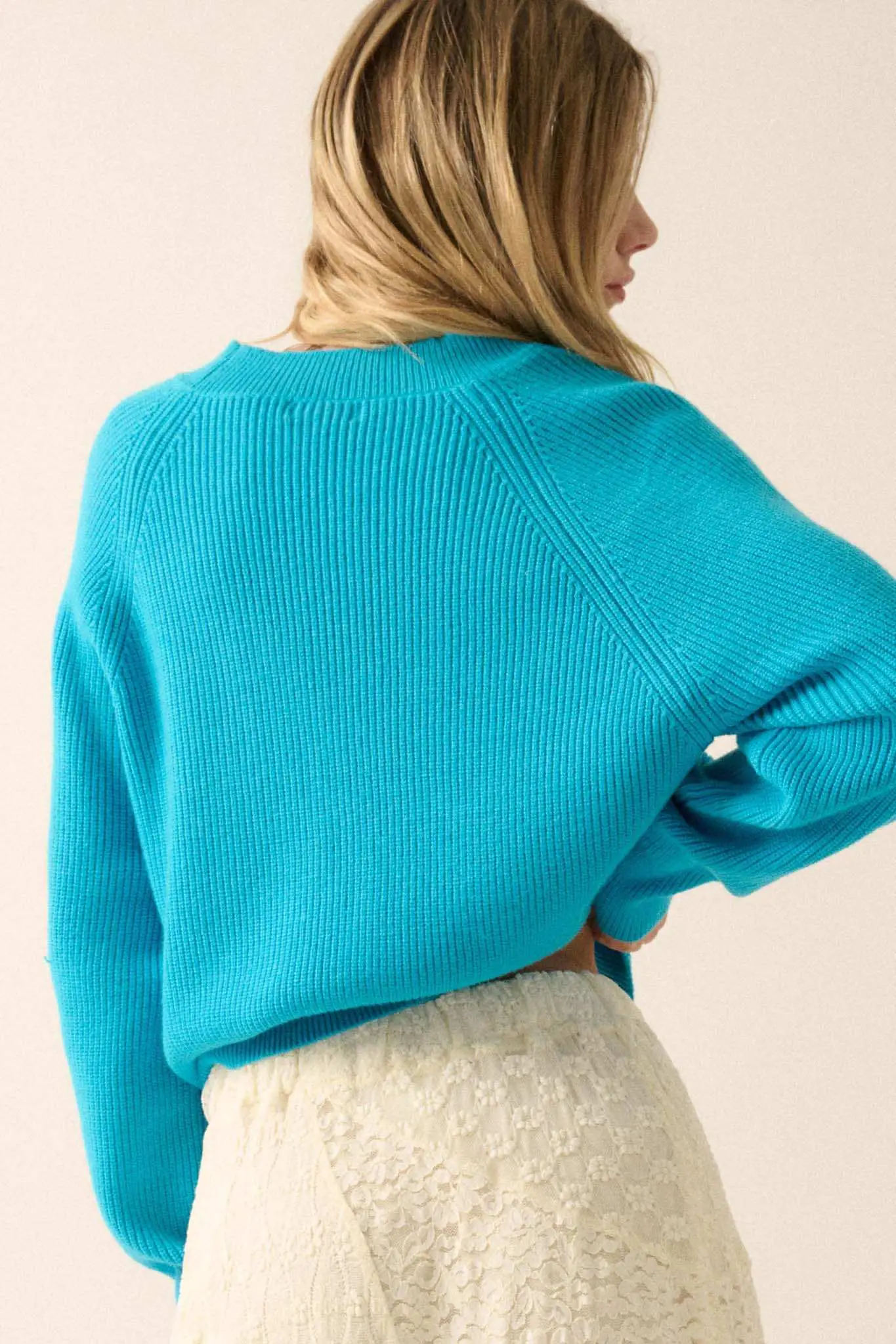 Shrug It Off Layered-Look Rib-Knit Cardigan Sweater - Image 2