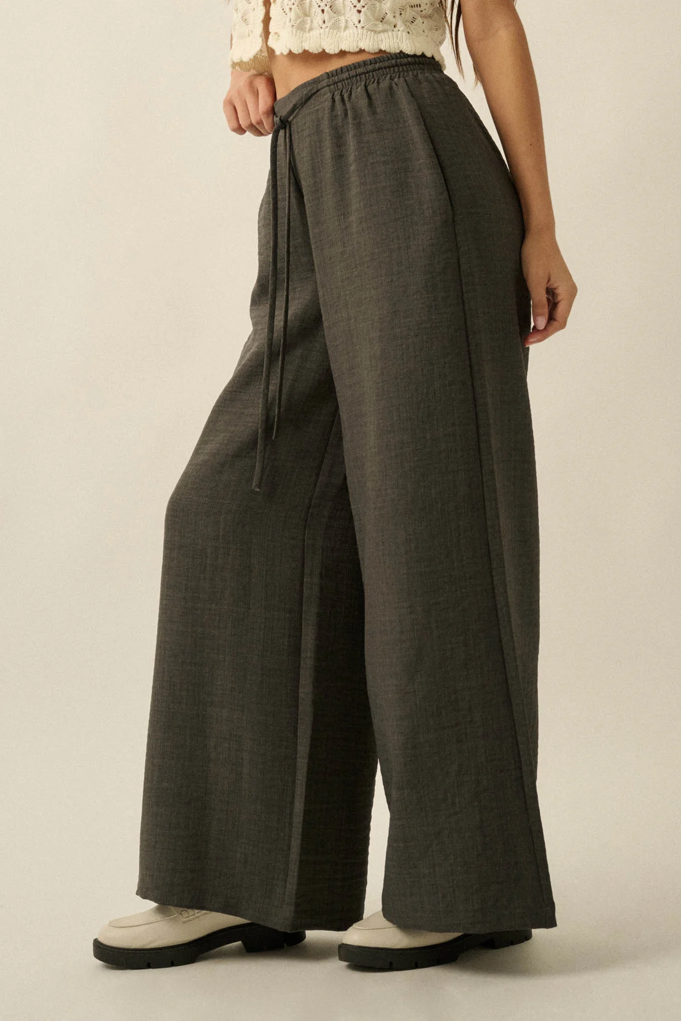 Sidewalk Talk Wide-Leg Drawstring Pocket Pants - Image 14