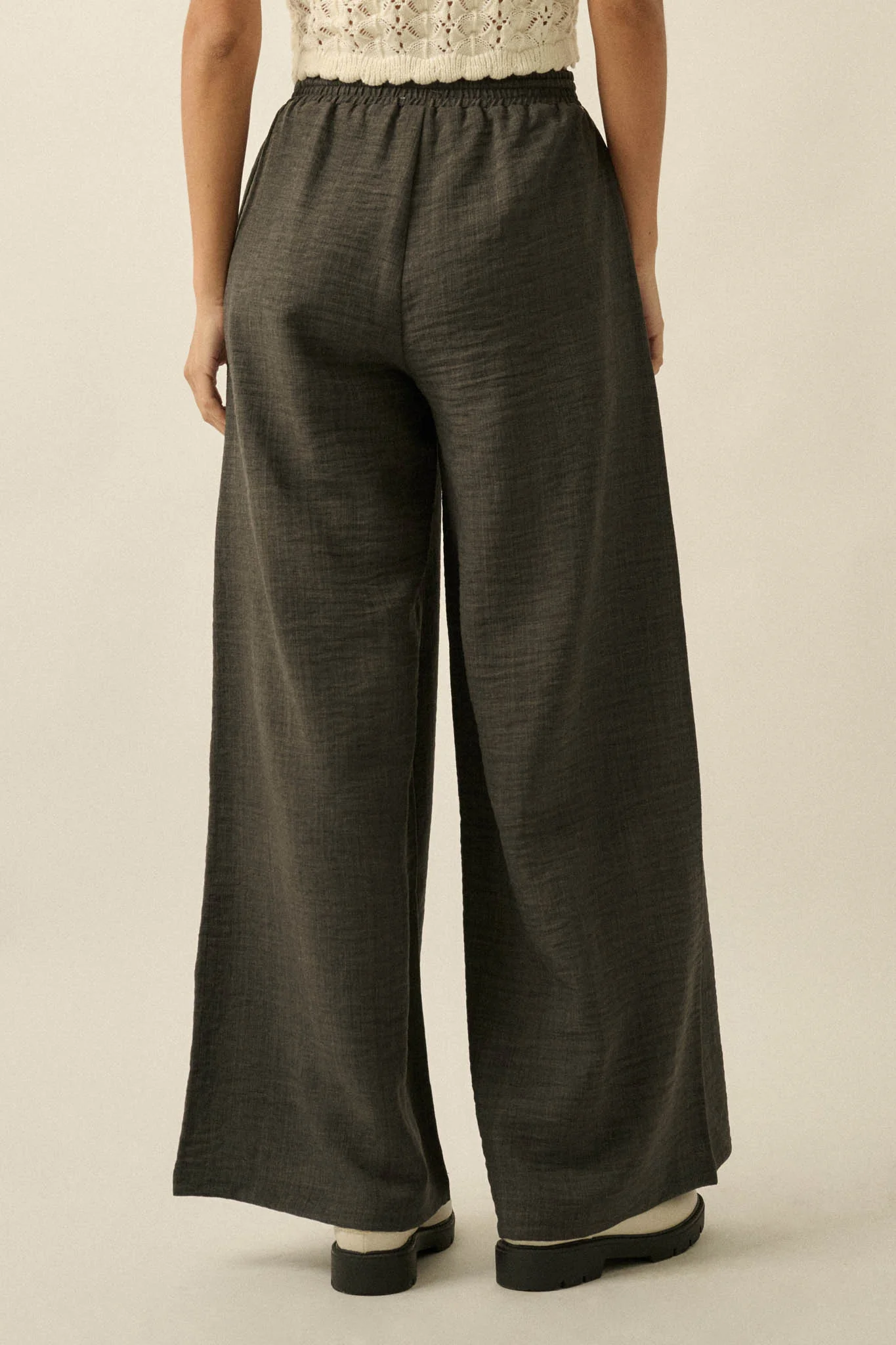Sidewalk Talk Wide-Leg Drawstring Pocket Pants - Image 15