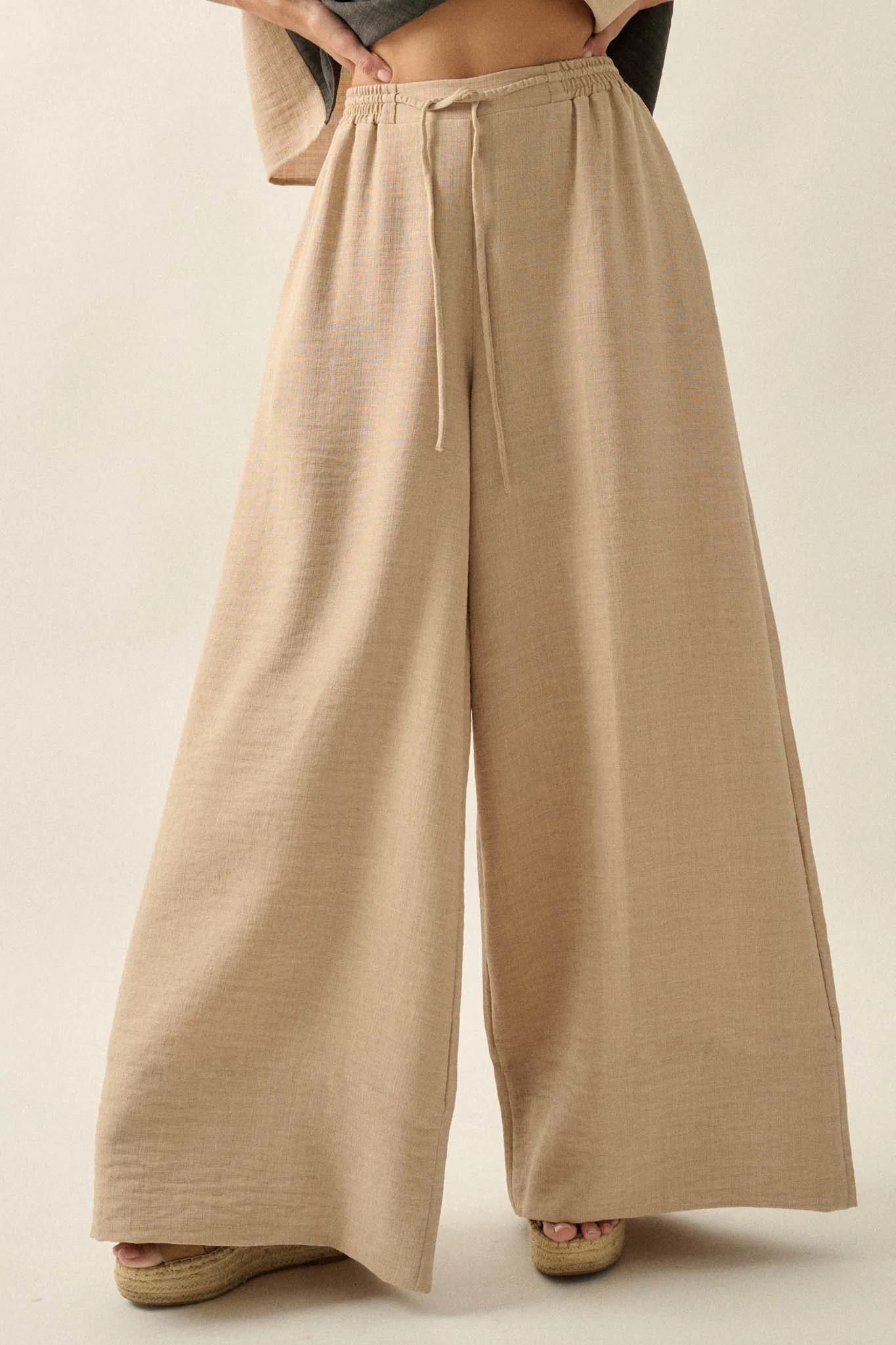Sidewalk Talk Wide-Leg Drawstring Pocket Pants - Image 18