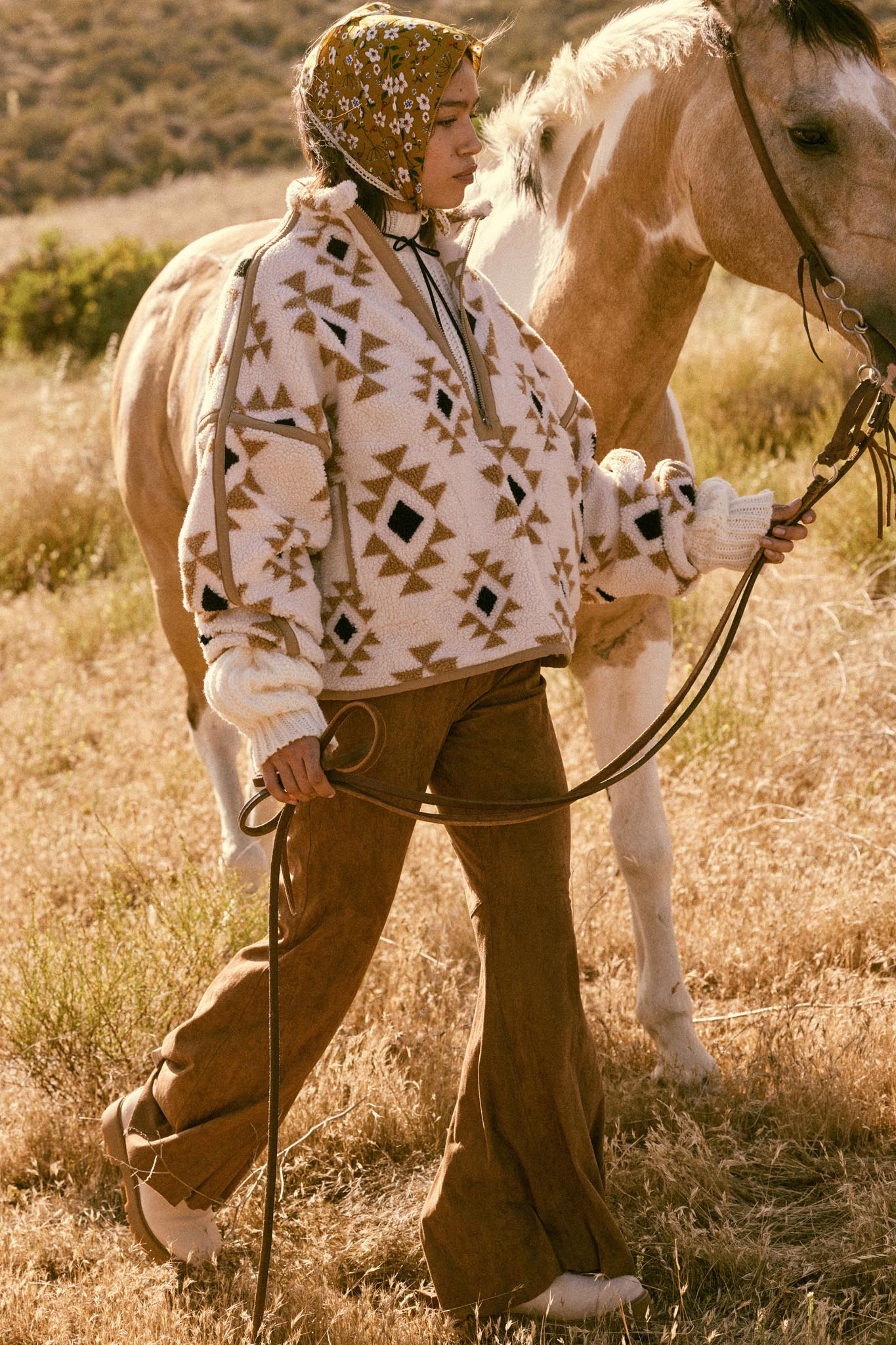Sierra Sky Geo-Print Fleece Half-Zip Pullover - Image 3