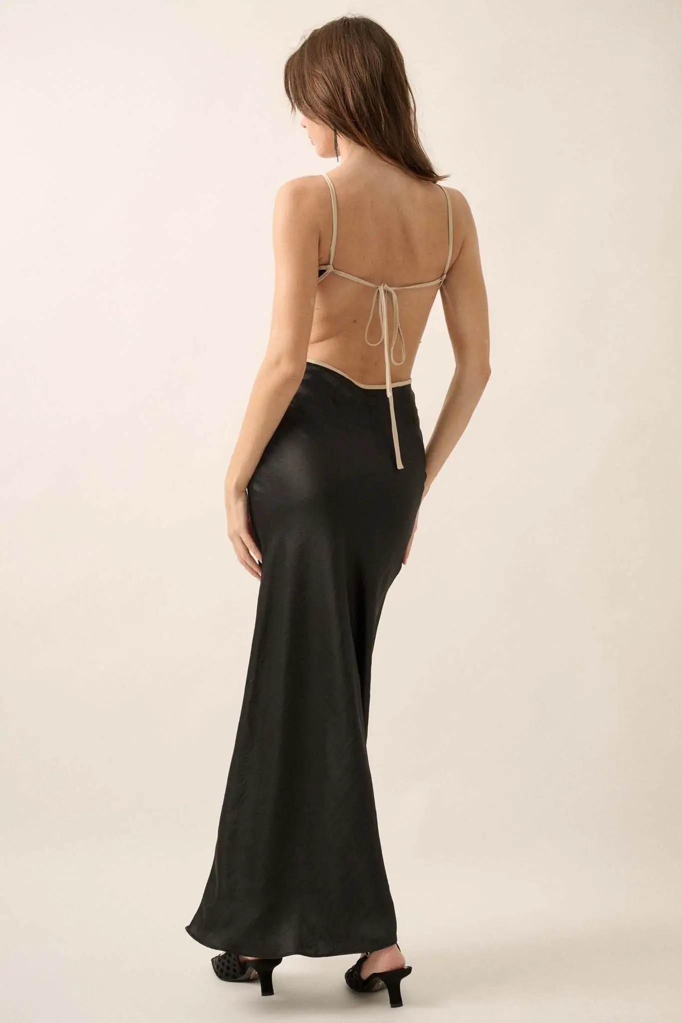 Silken Touch Textured Satin Open-Back Maxi Dress - Image 12