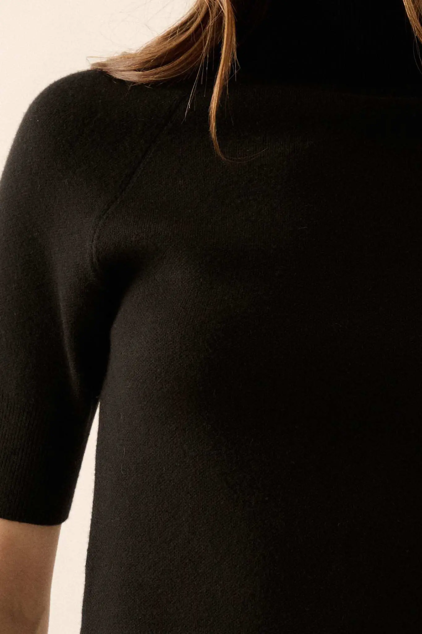 Simple Pleasures Short-Sleeve Mock-Neck Sweater - Image 5