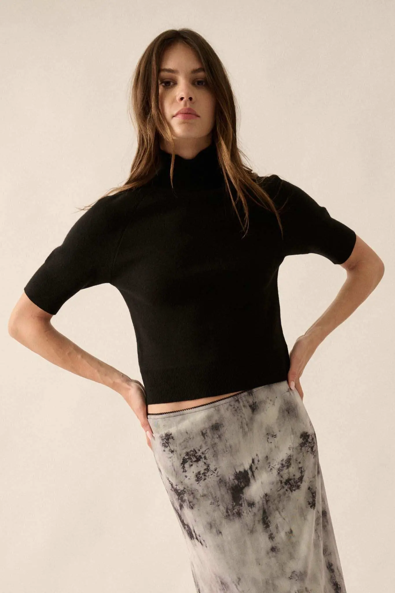 Simple Pleasures Short-Sleeve Mock-Neck Sweater - Image 7