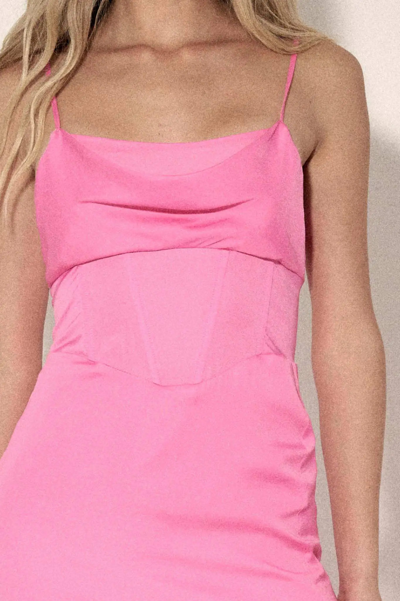 Simply Irresistible Satin Cowl Neck Corset Slip Dress - Image 8