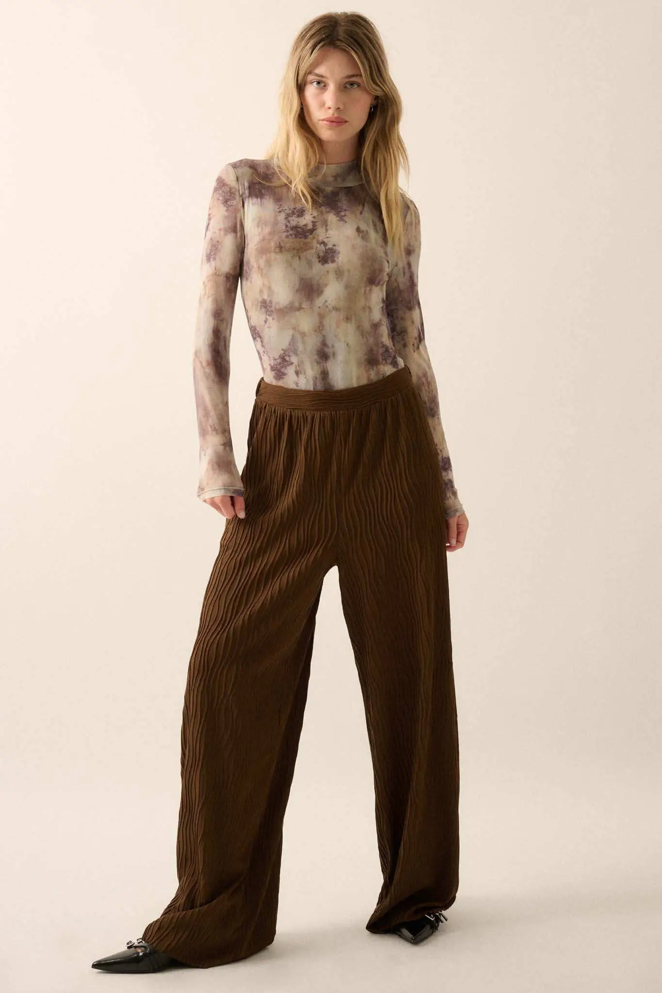 Smokeshow Tie-Dye Mesh Mock Neck Bodysuit - Image 10