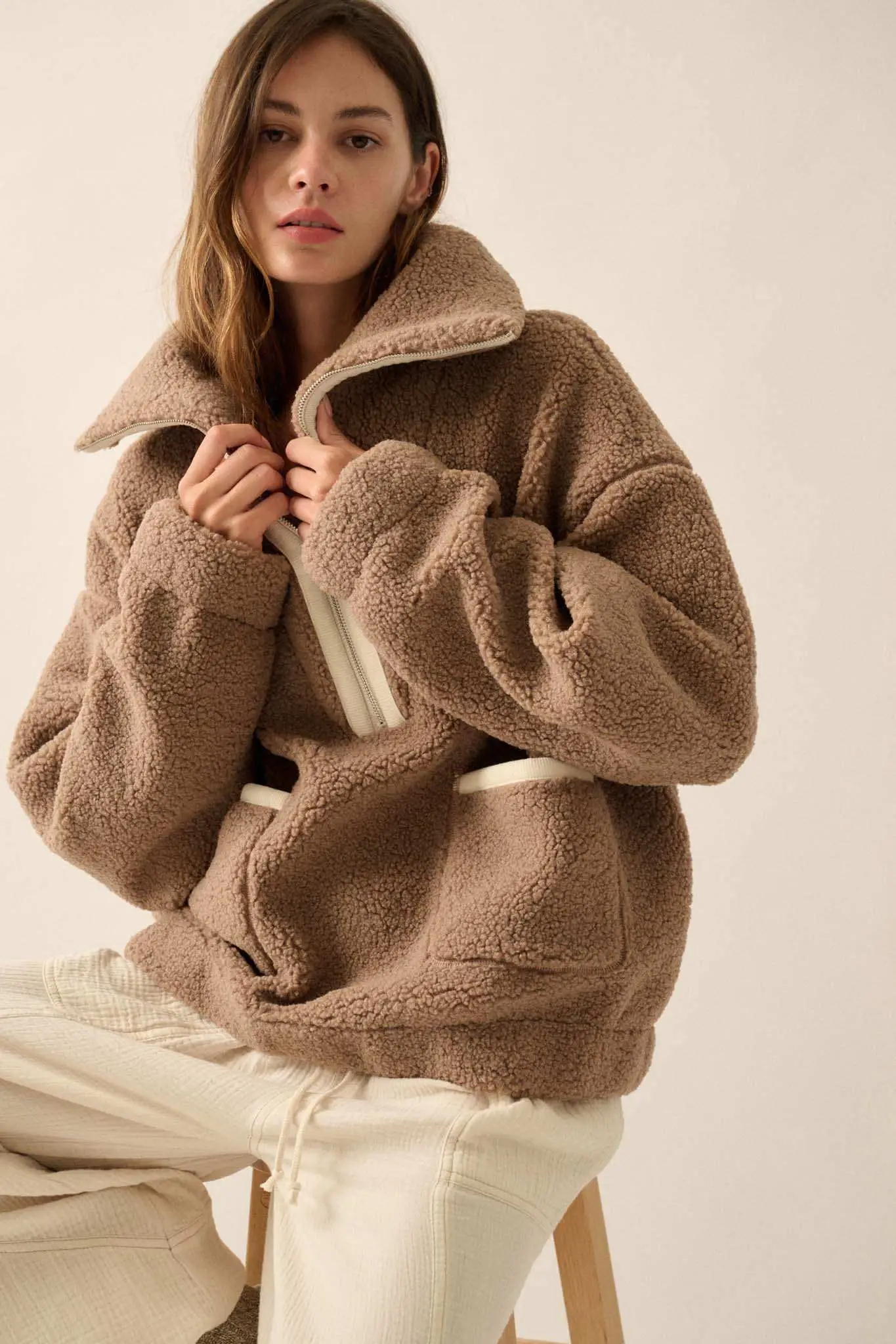 Snow Day Sherpa Fleece Half-Zip Pullover - Image 4