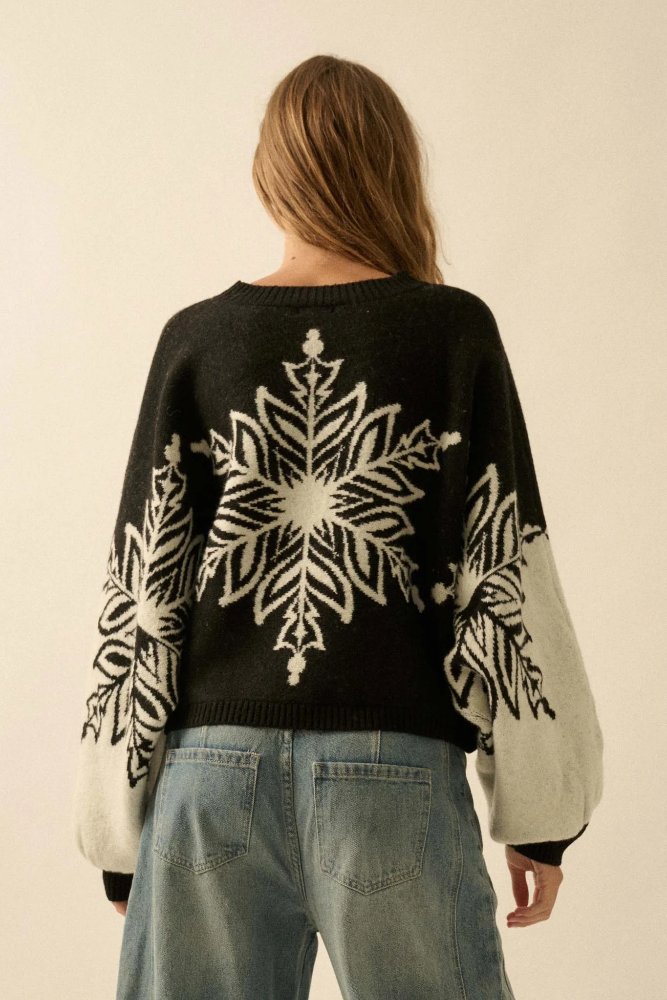 Snow What Snowflake Jacquard-Knit Dolman Sweater - Image 15