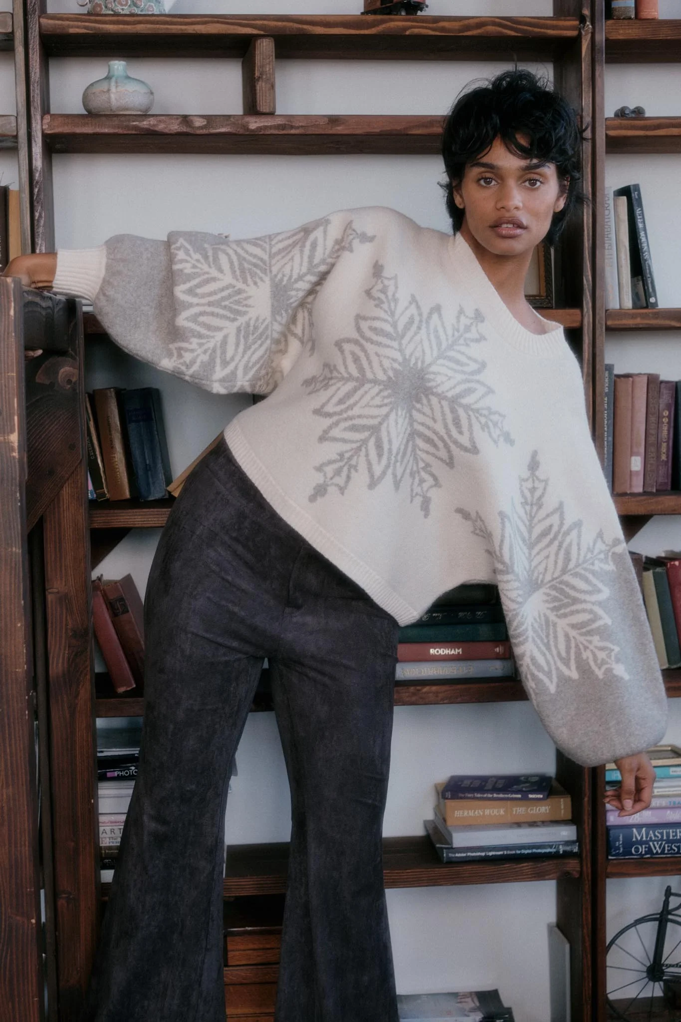 Snow What Snowflake Jacquard-Knit Dolman Sweater - Image 2
