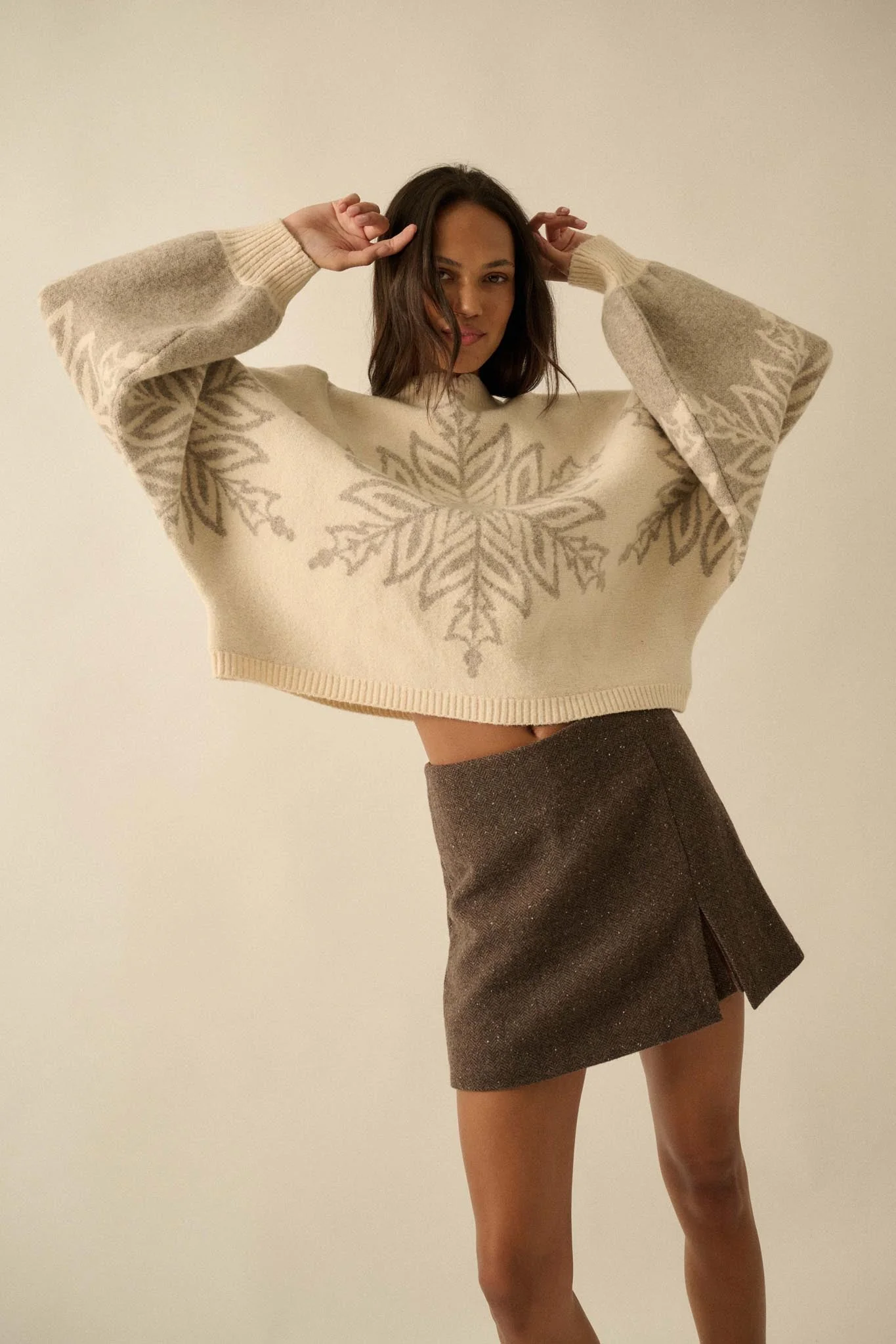 Snow What Snowflake Jacquard-Knit Dolman Sweater - Image 4