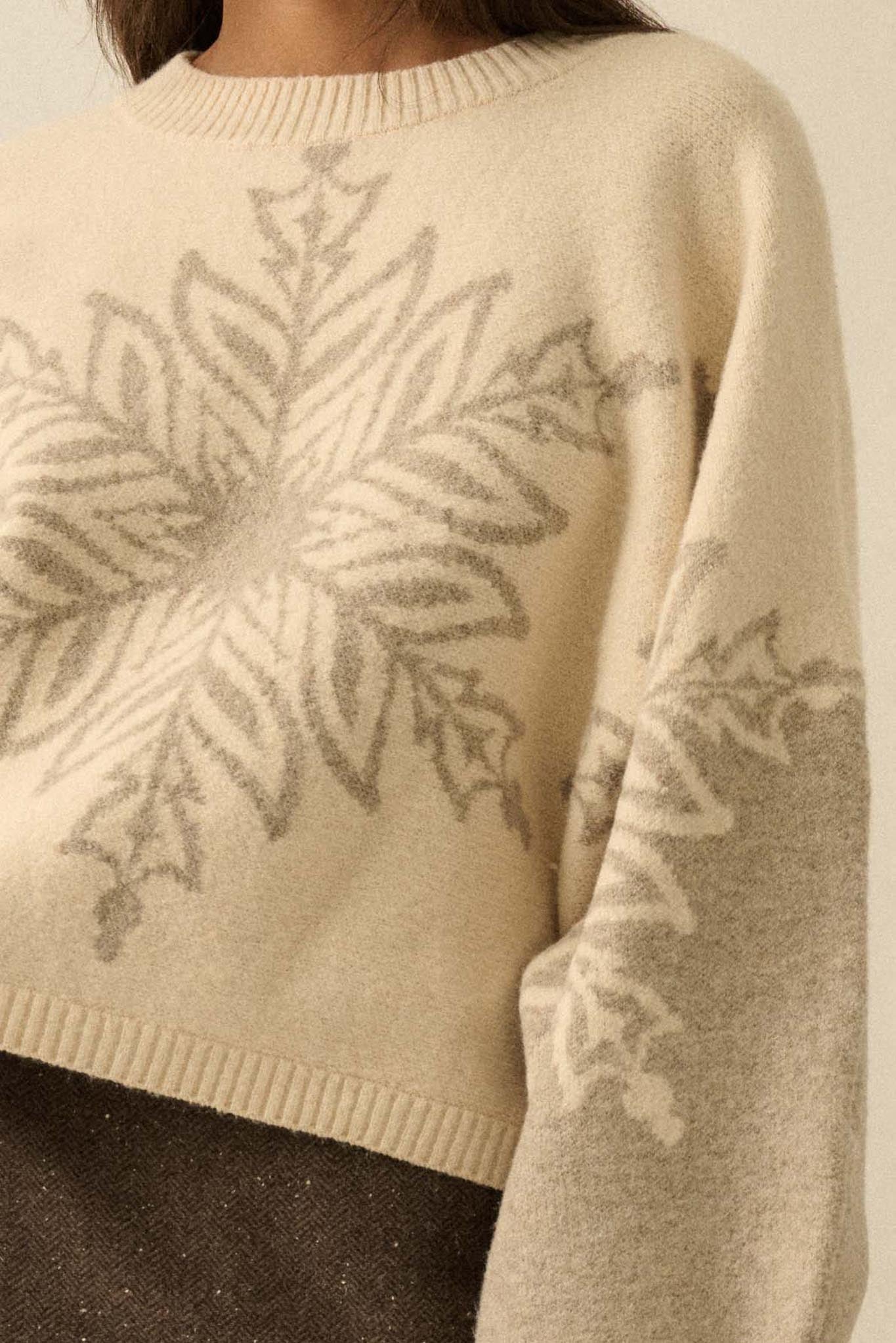 Snow What Snowflake Jacquard-Knit Dolman Sweater - Image 5