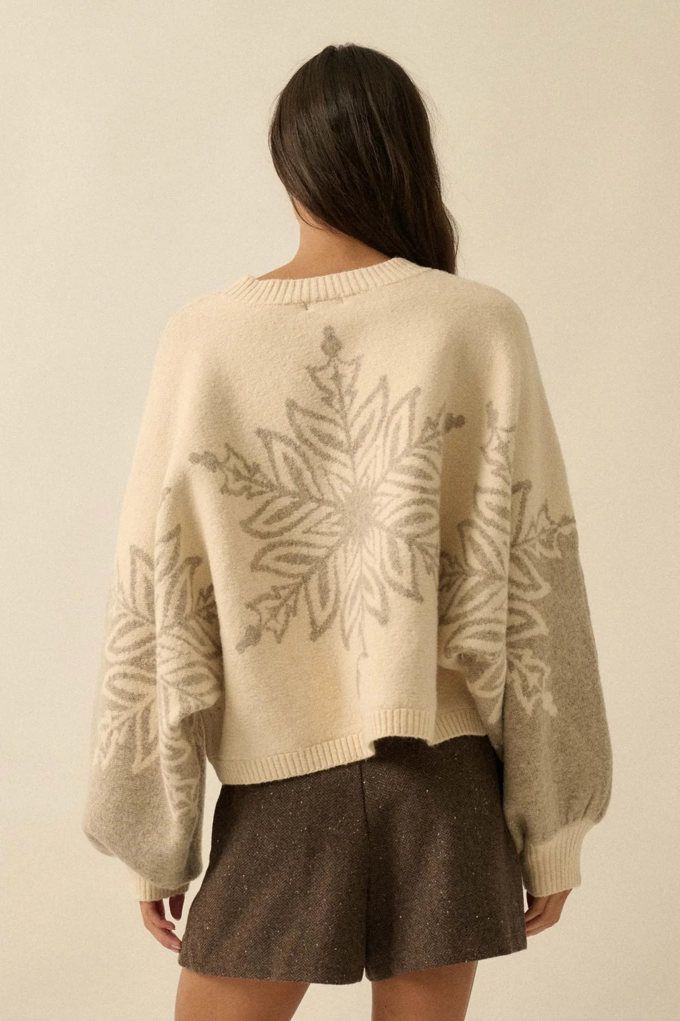 Snow What Snowflake Jacquard-Knit Dolman Sweater - Image 9