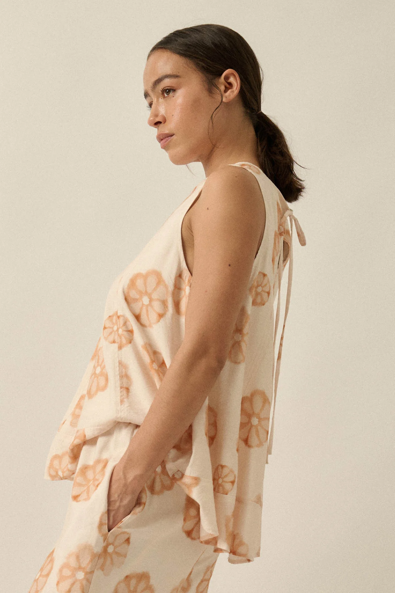 So Delightful Floral Sleeveless A-Line Swing Top - Image 6