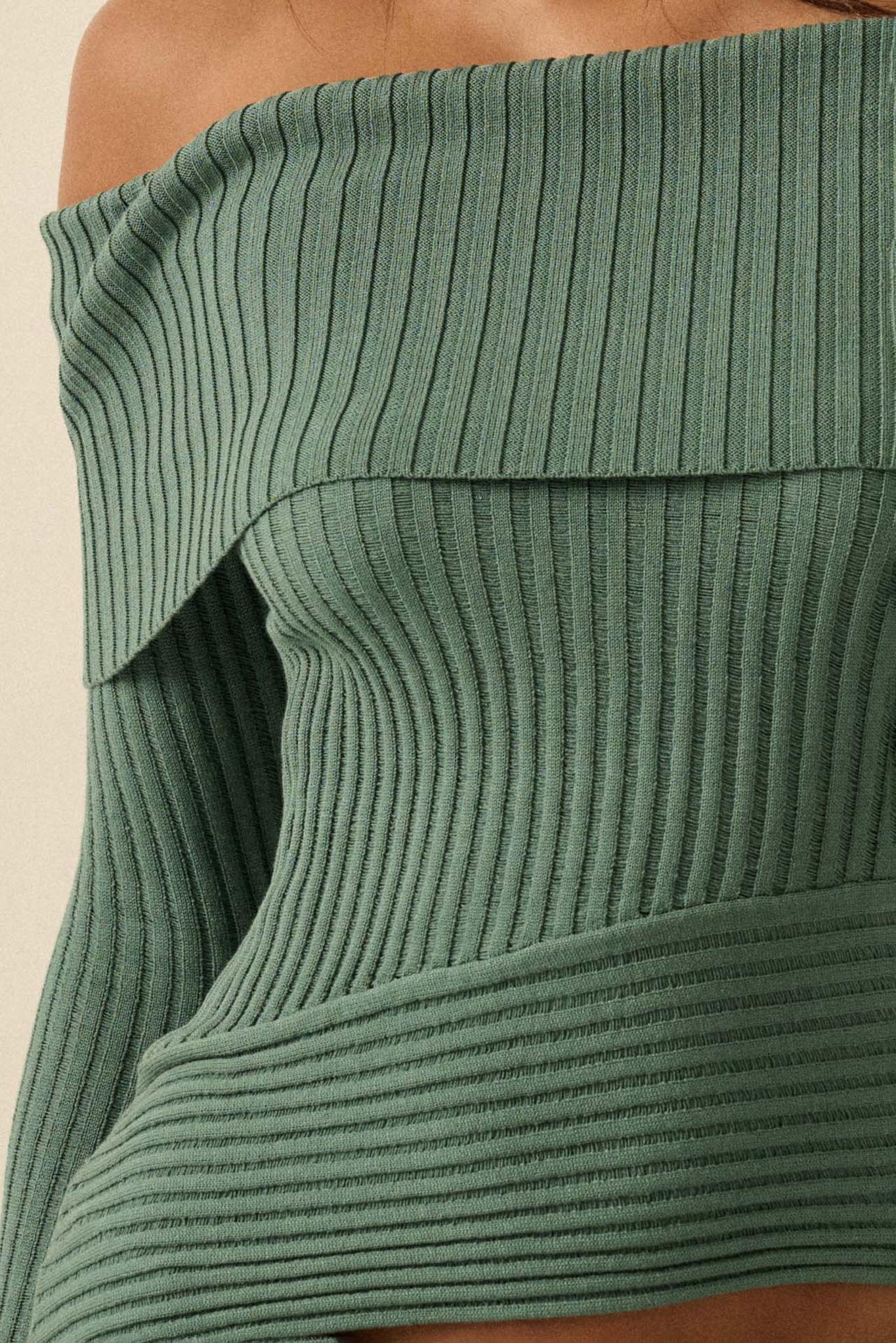 So Fine Semi-Sheer Rib-Knit Foldover Top - Image 17