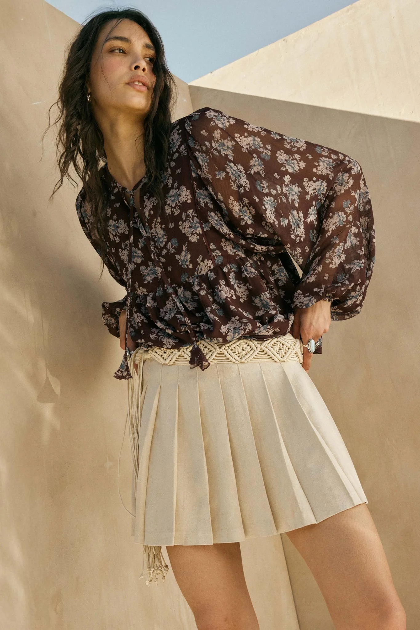 Soft Serve Vegan Suede Pleated Mini Skirt - Image 12