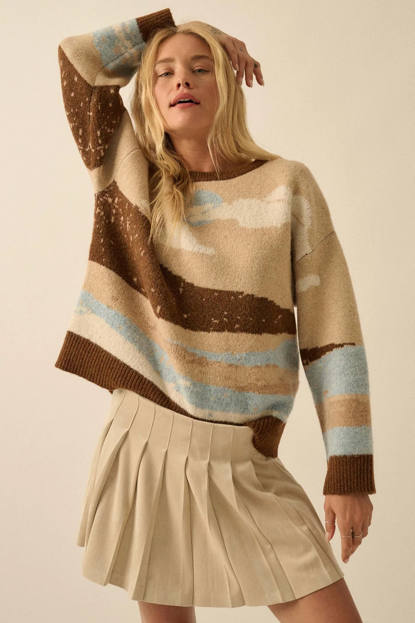 Soft Serve Vegan Suede Pleated Mini Skirt - Image 16