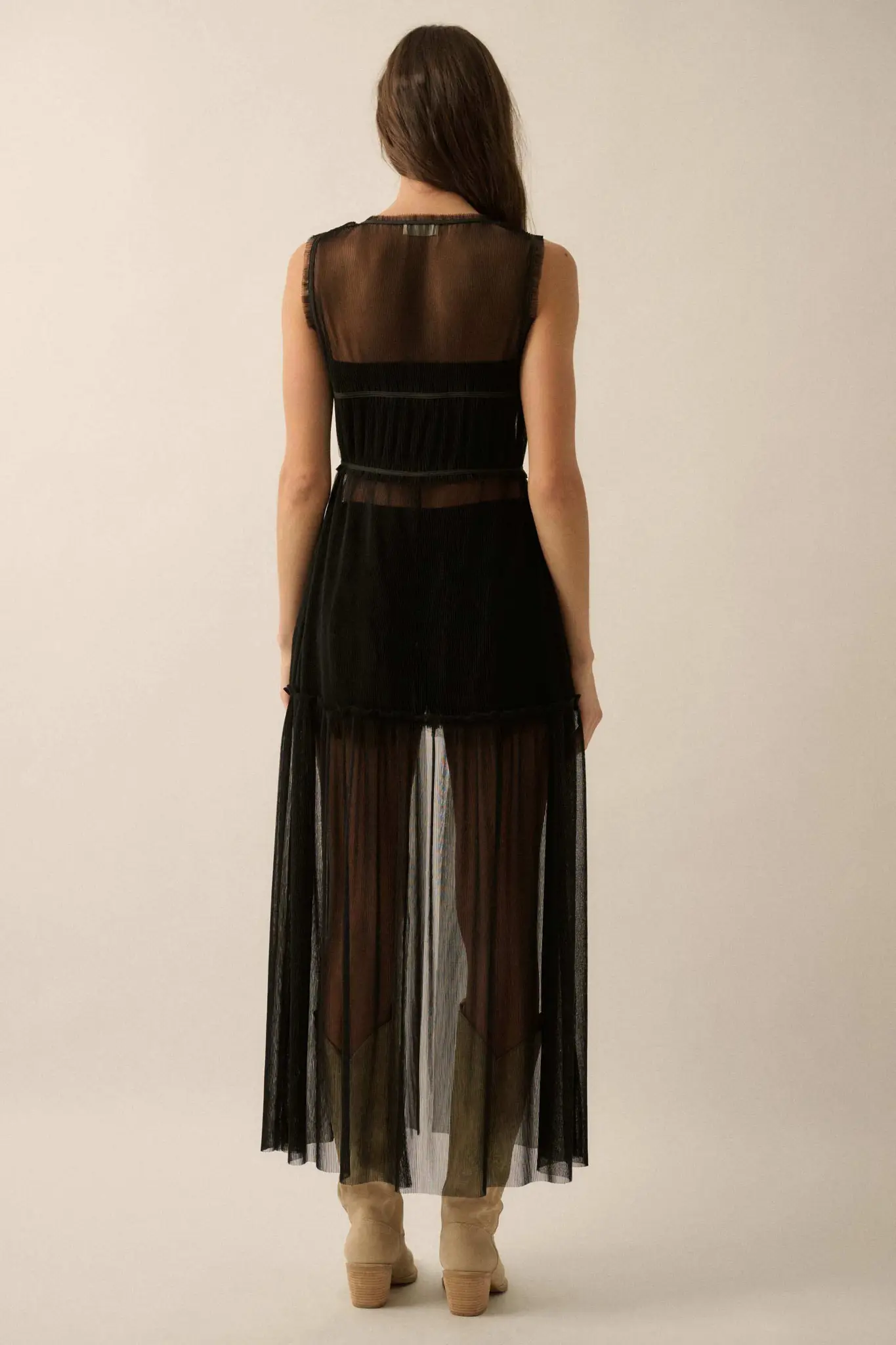 Softest Sigh Sheer Tulle Tie-Front Maxi Top - Image 15