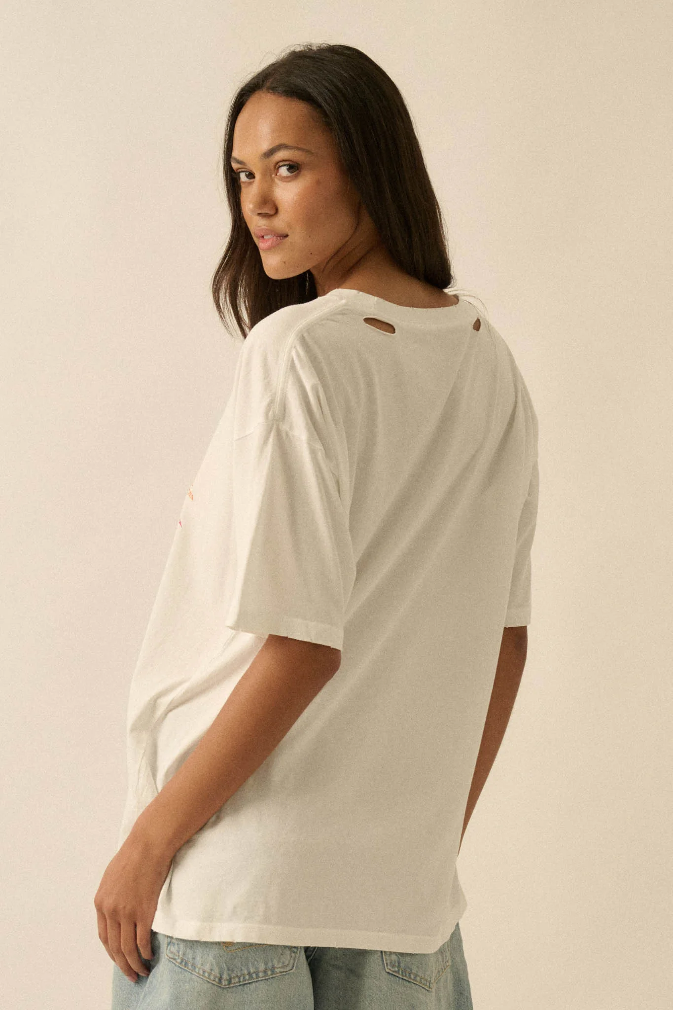 Soleil Beach Distressed Oversize Graphic Tee - Image 6