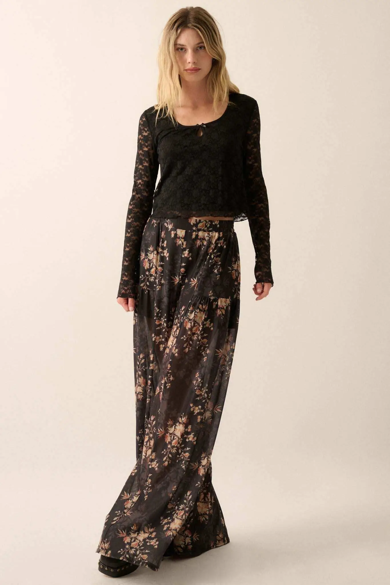 Something Sweet Floral Lace Keyhole Top - Image 12