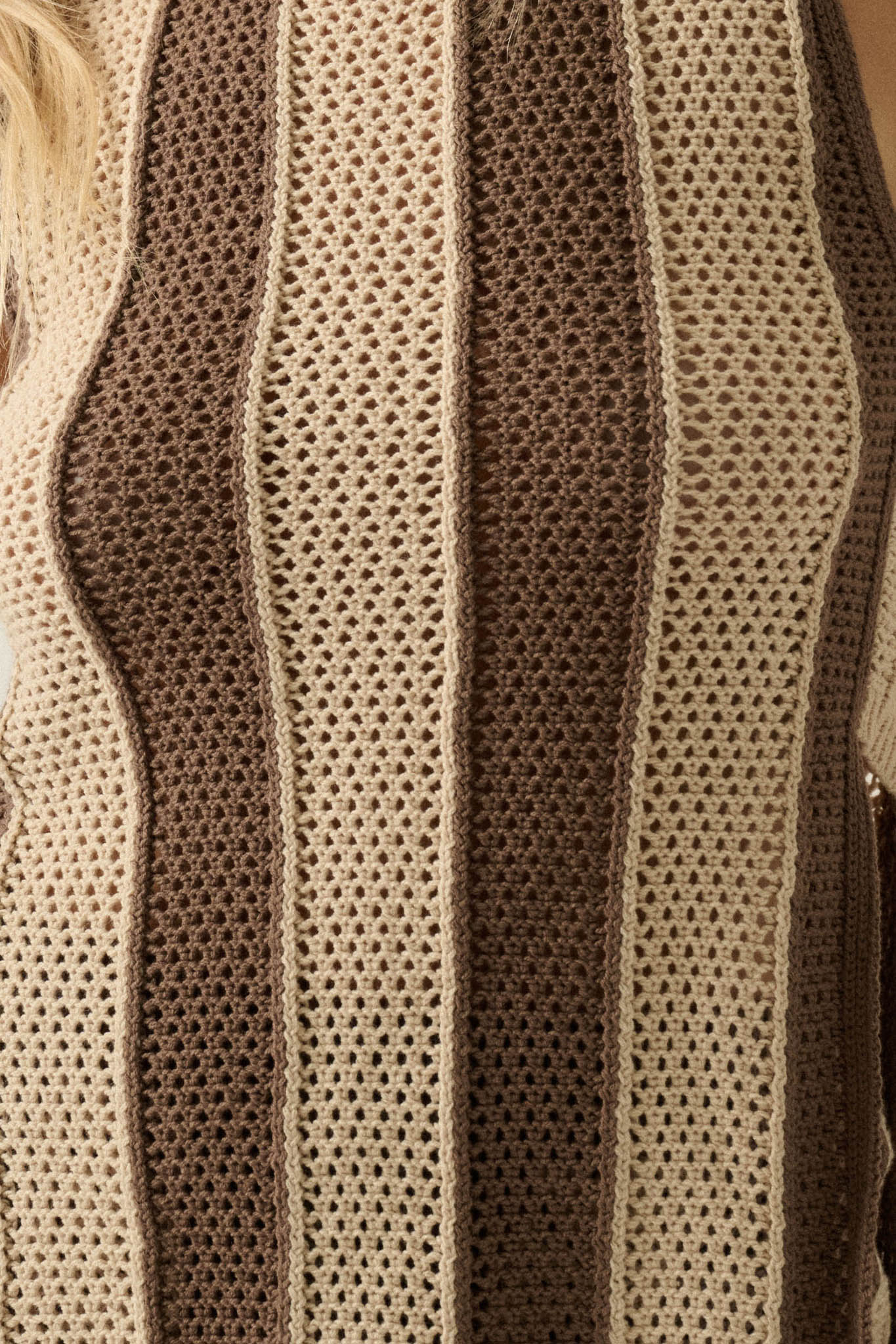Sooner or Later Striped Crochet-Knit Tunic Tank Top - Image 5