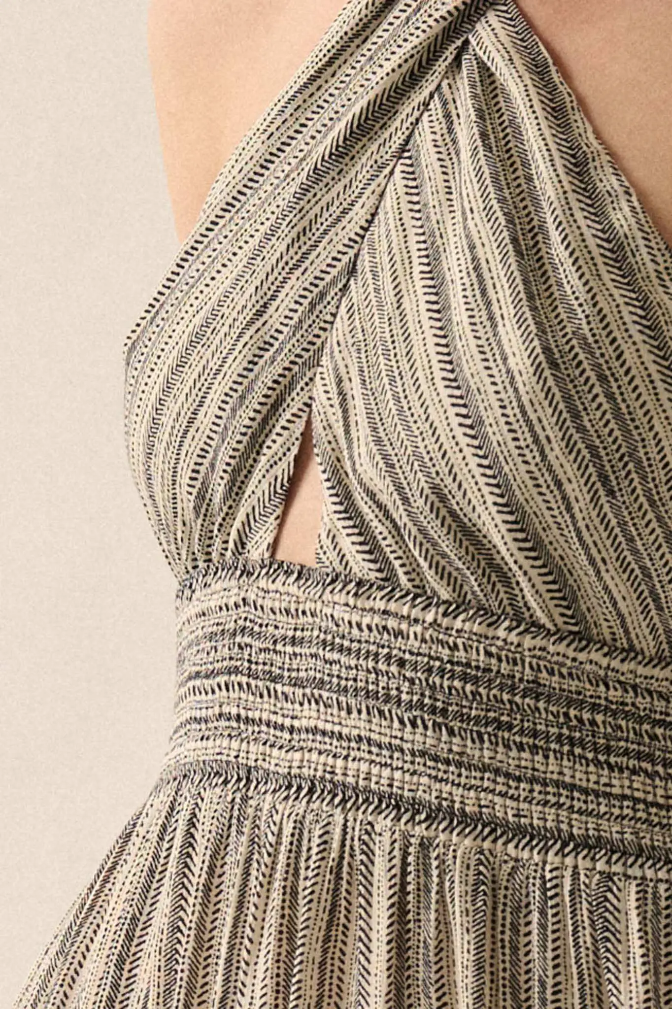 Soul Journey Striped Cross-Front Halter Maxi Dress - Image 5