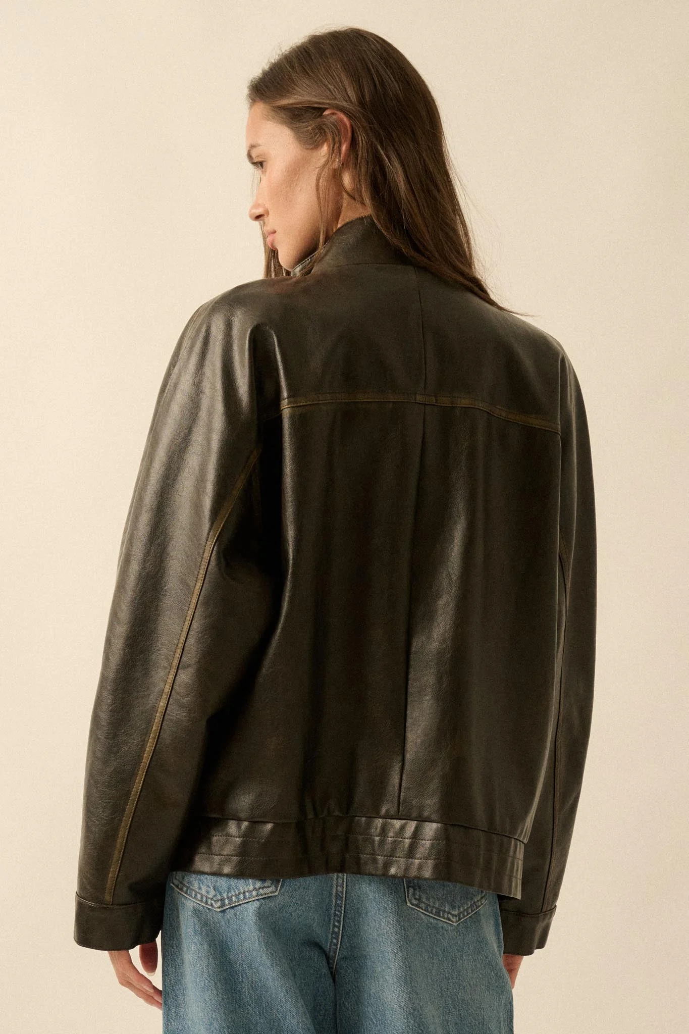 Soul Rider Vegan Leather Oversize Jacket - Image 18