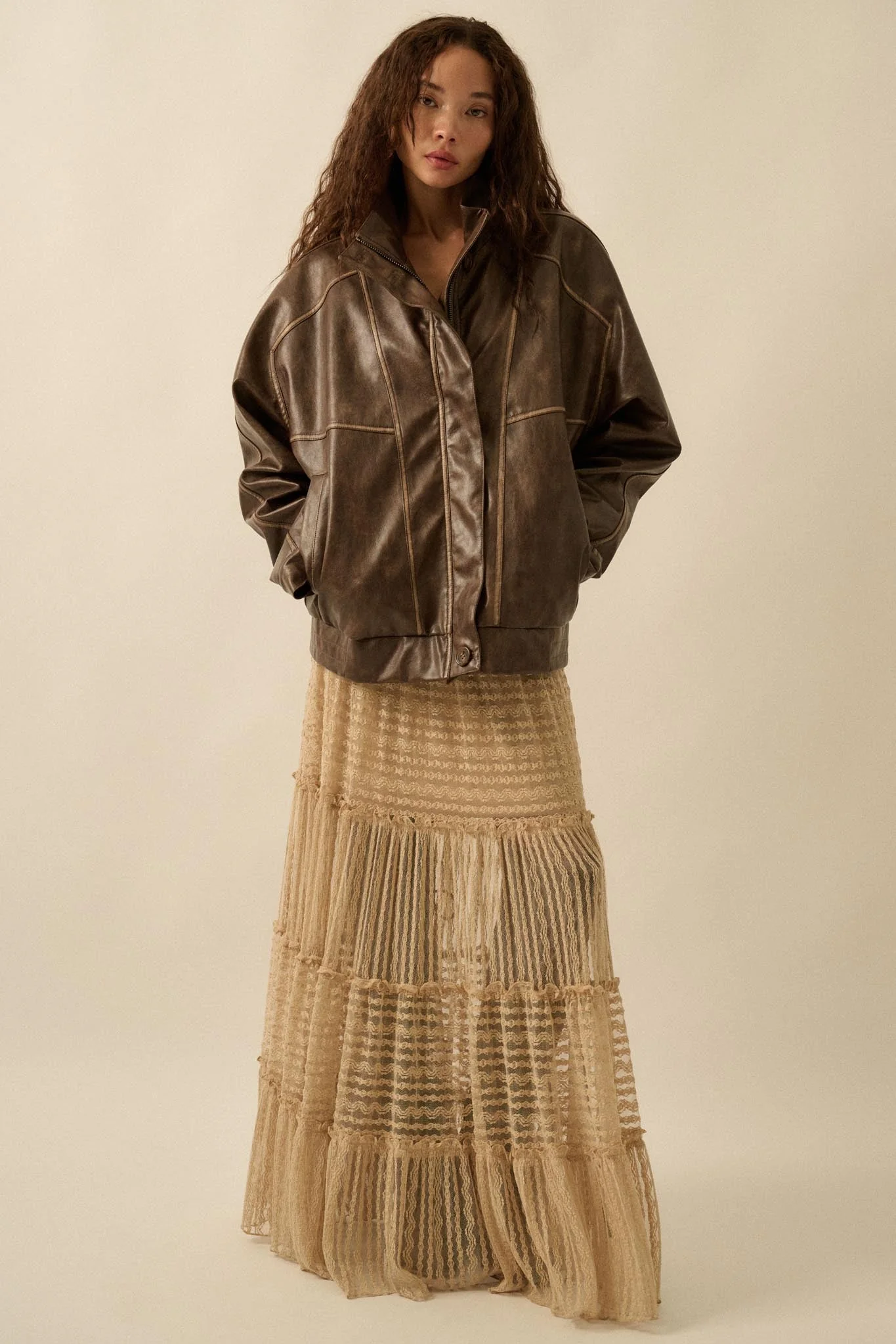 Soul Rider Vegan Leather Oversize Jacket - Image 5