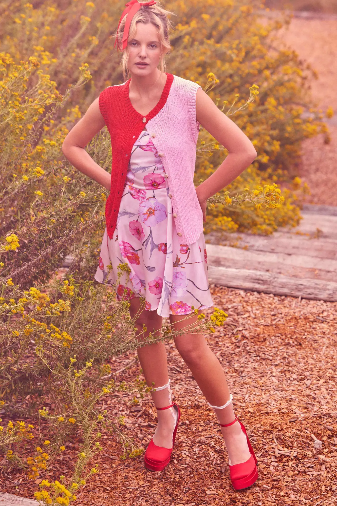 Spring Fever Floral Satin Strapless Mini Dress - Image 2